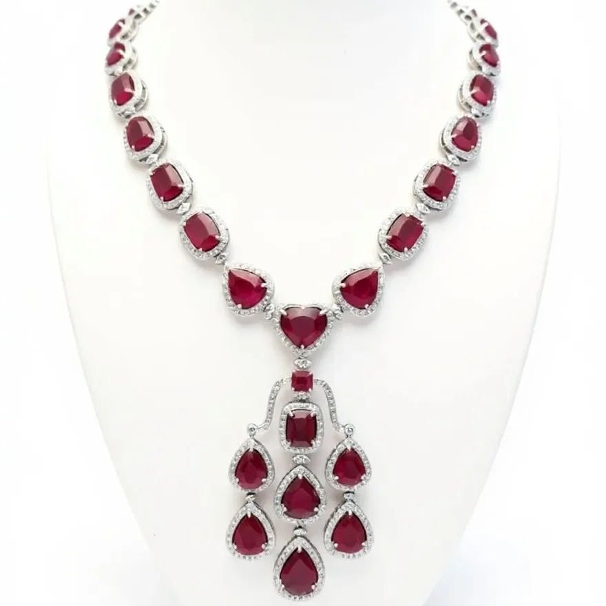 DIAMOND RUBY PAN HEART OCTO set