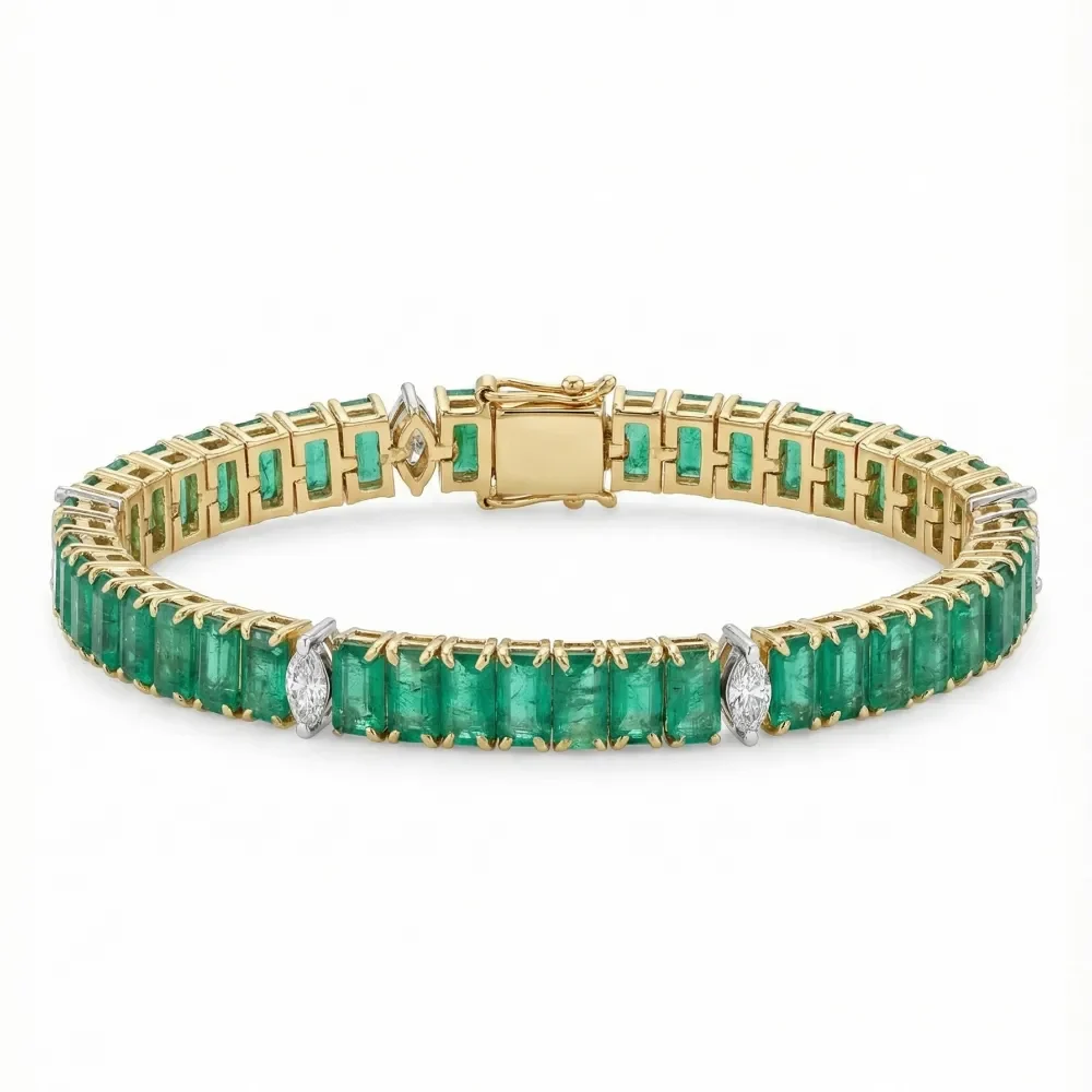 DIAMOND MARQUEZ EMERALD OCTO BRACELET