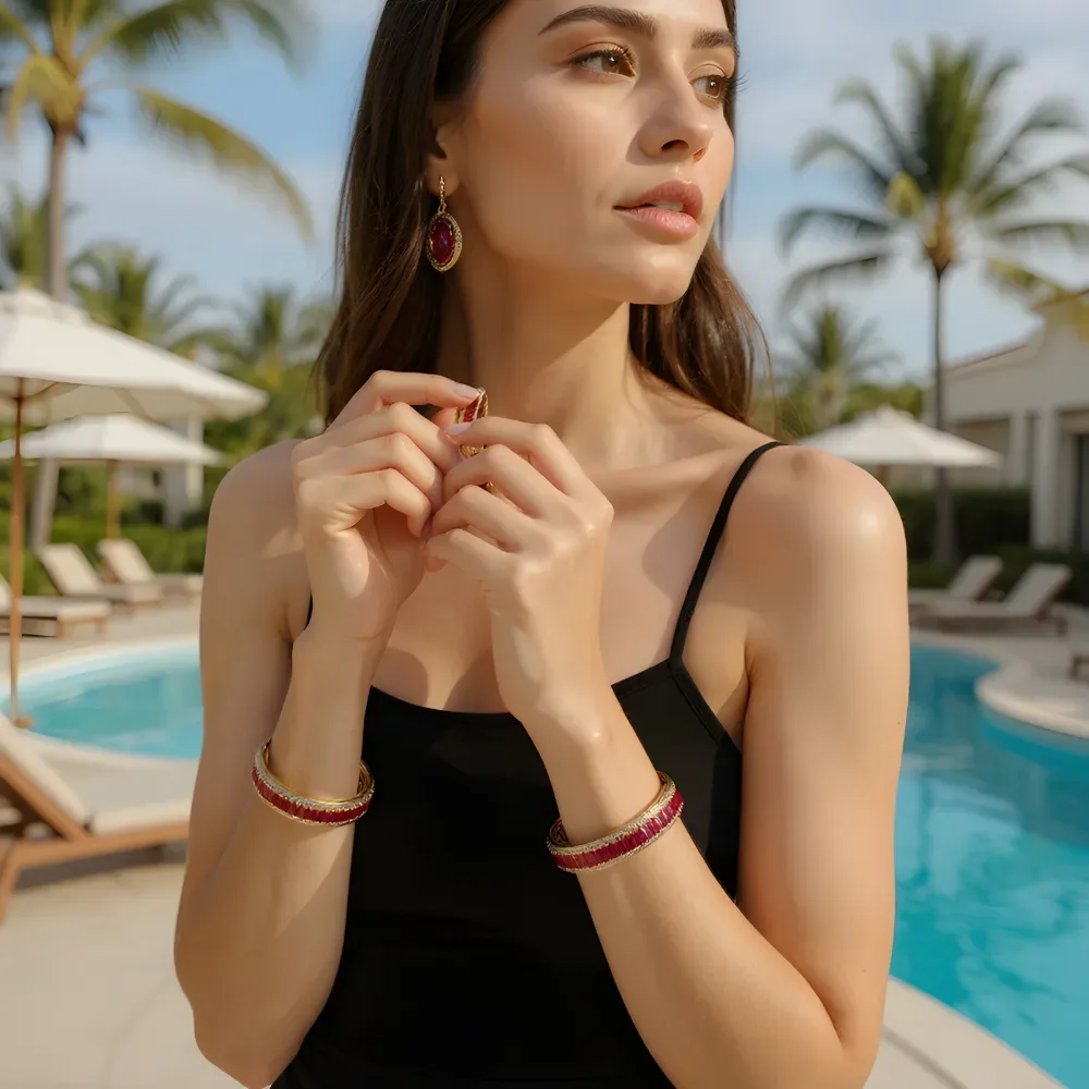 Ruby Diamond Bangle