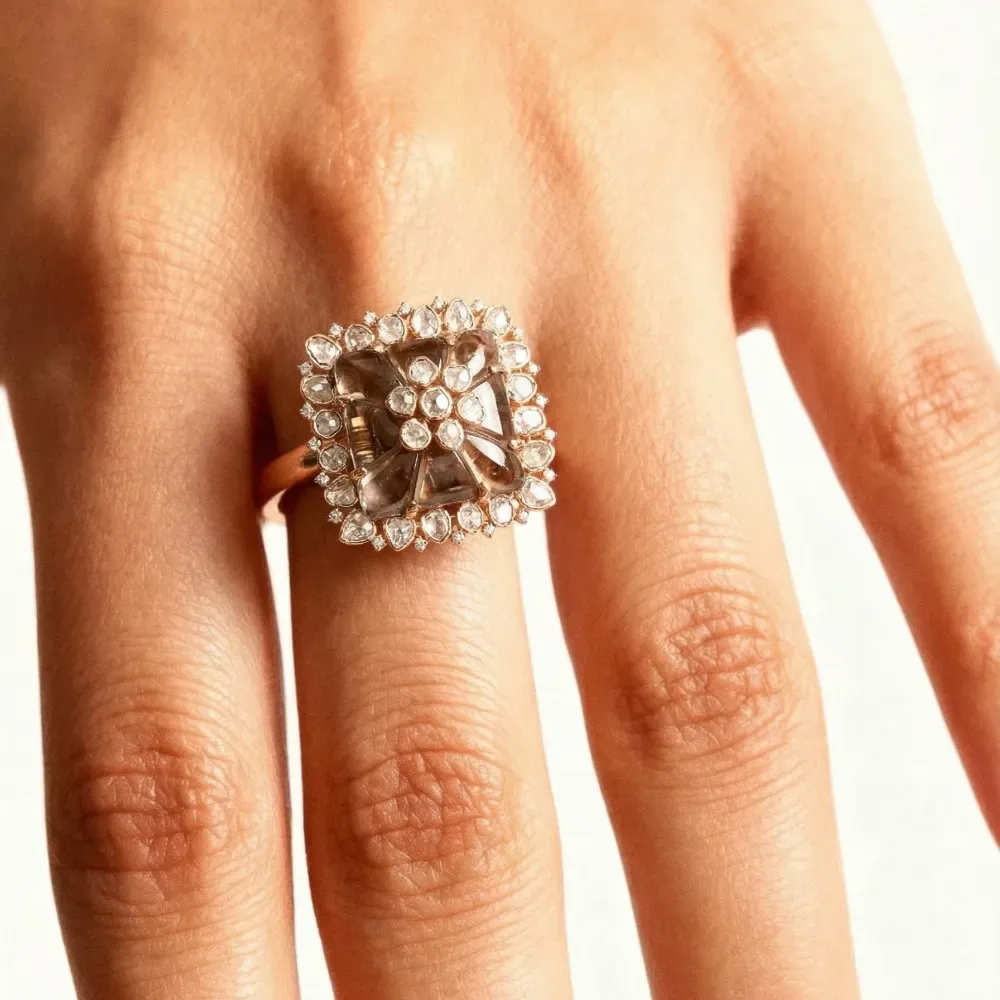 SMOKI DIAMOND POLKI RING