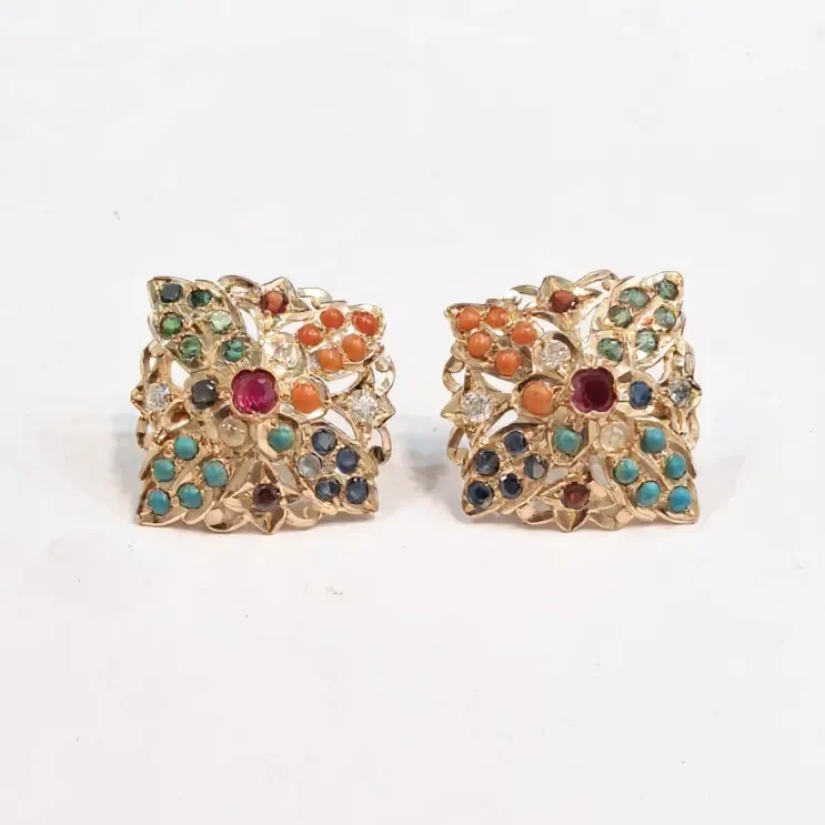 BUBY NAVRATAN EARRING