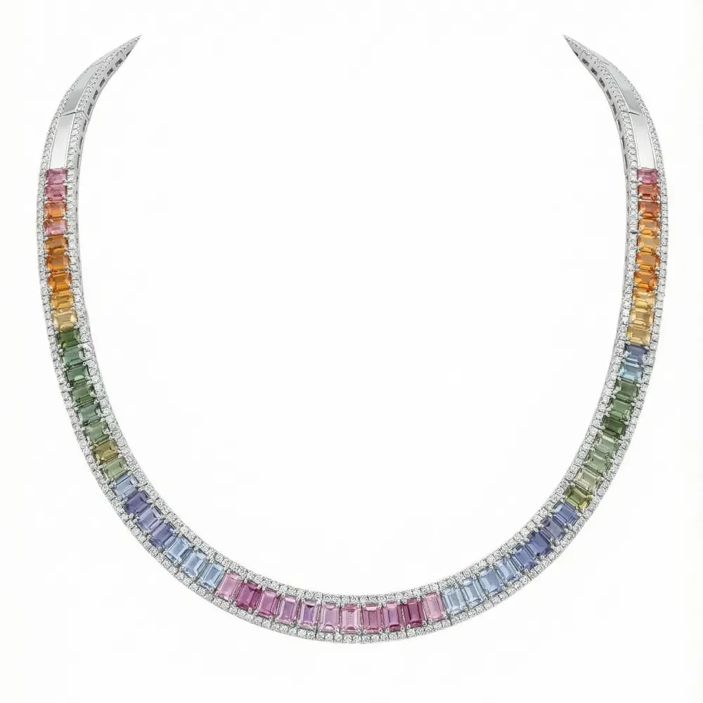 MULTI SAPPHIRE NECKLACE