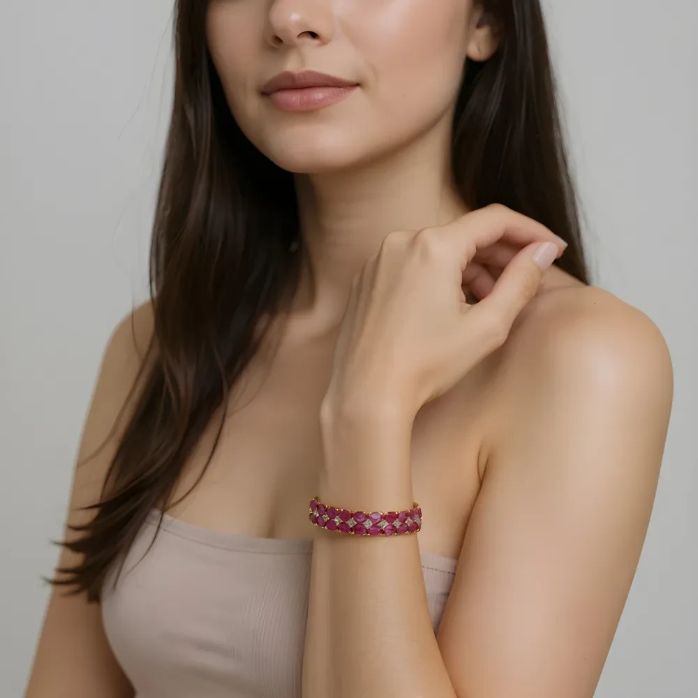 Ruby Diamond bangle