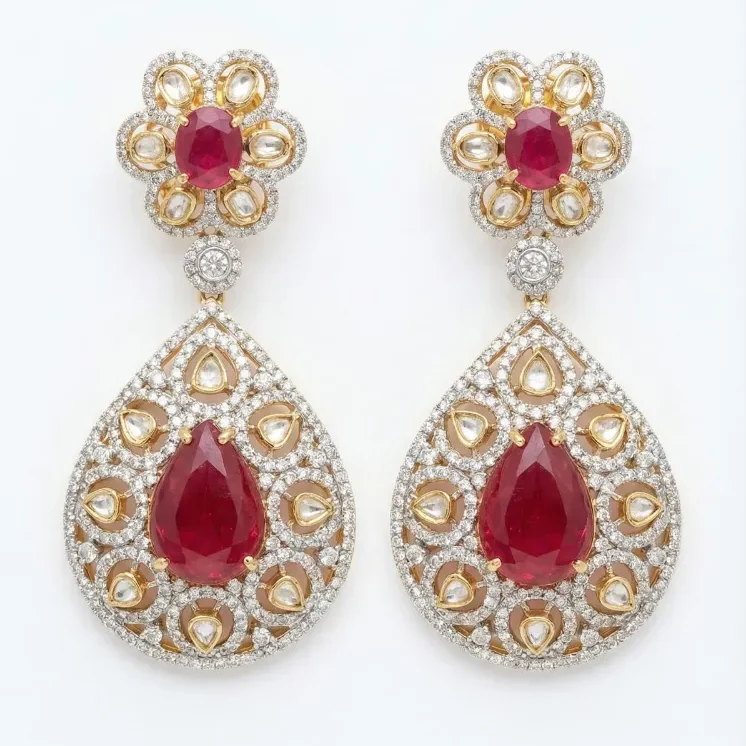RUBY PAN DIAMOND ROSECET SET