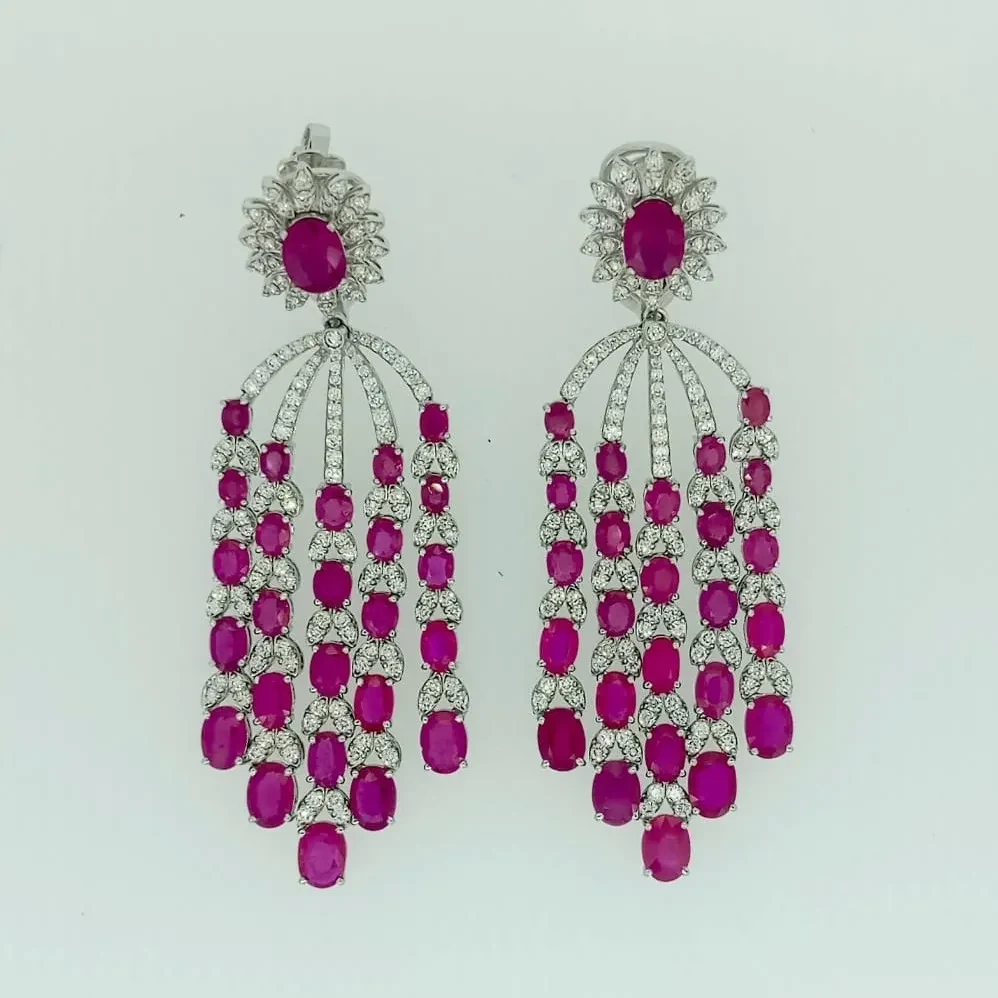 DIAMOND RUBY EARRING