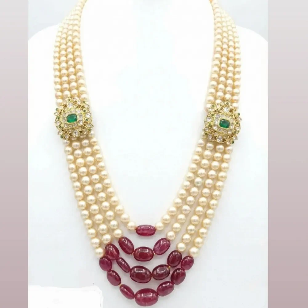 MOTI EMERALD POLKI TIKDA NECKLACE
