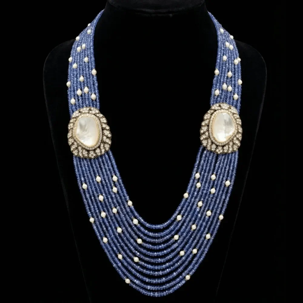 TANZANITE POLKI NECKLACE