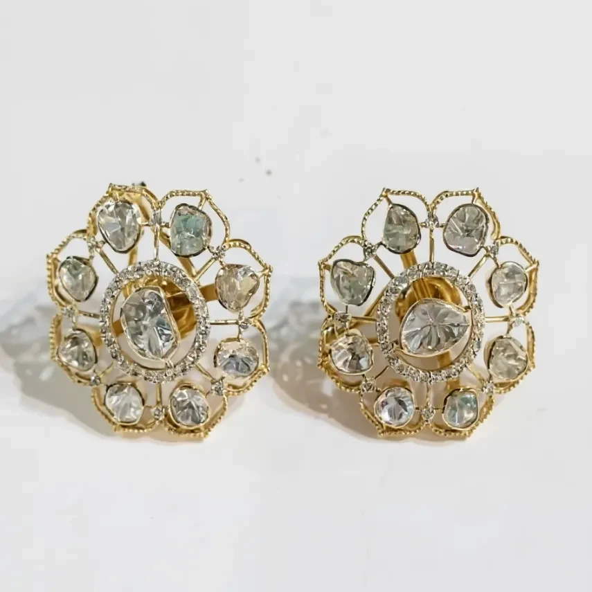 DIAMOND POLKI EARRINGS