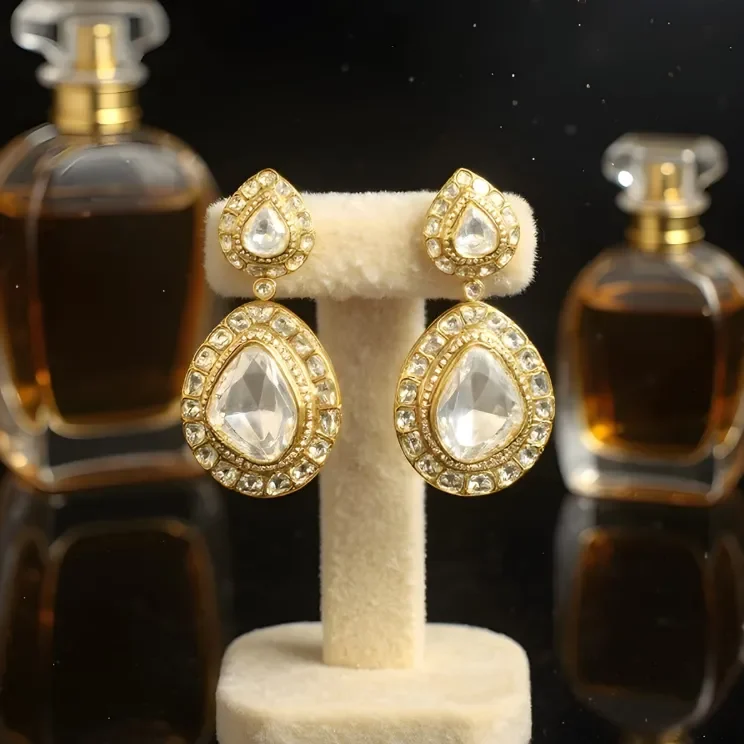 DIAMOND POLKI KUNDAN EARRING