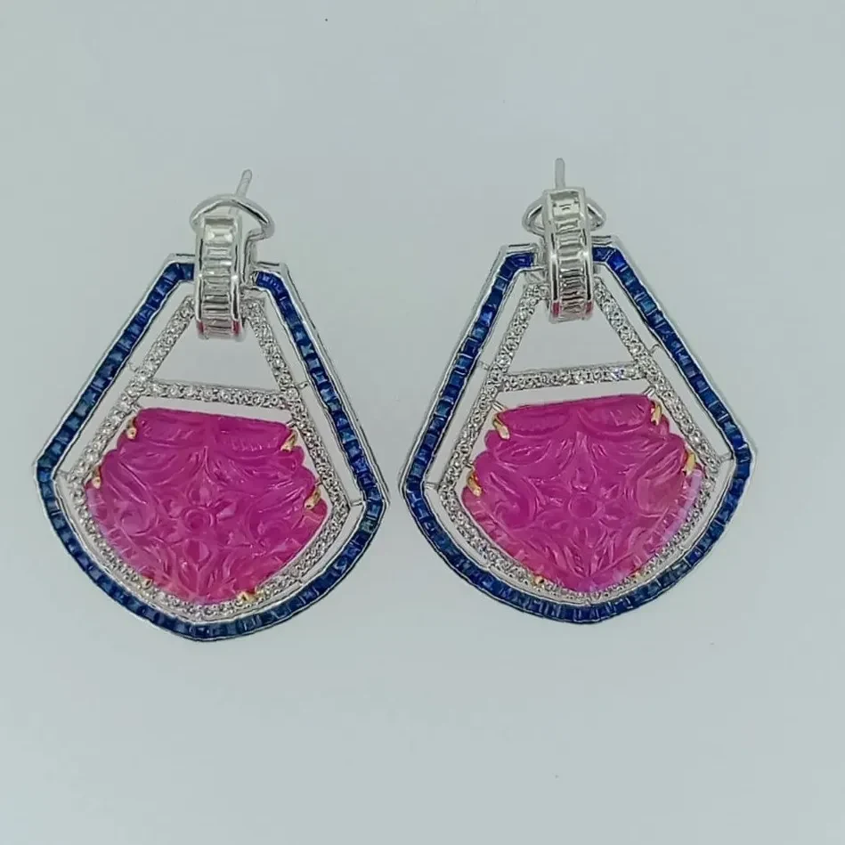 RUBY NILI DIAMOND ROUND BEGGUST EARRING