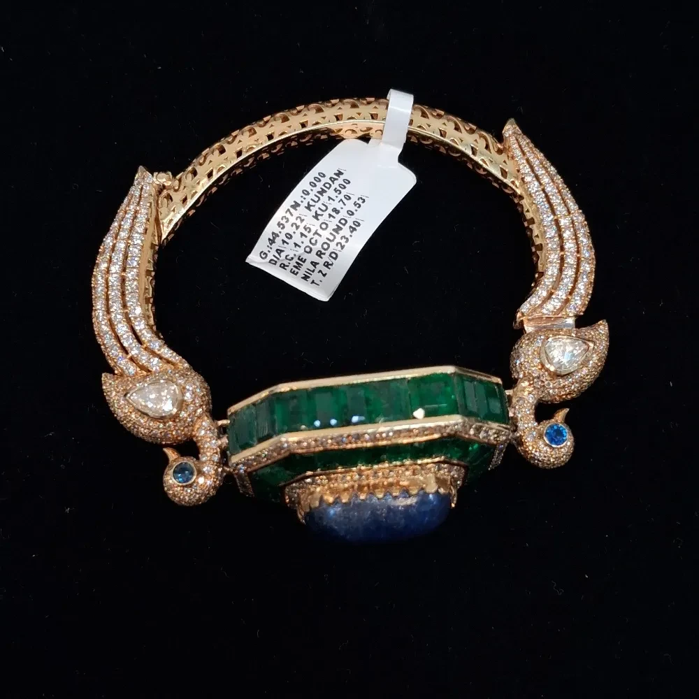 EMERALD DIAMOND TANZANITE NILLA BANGLE