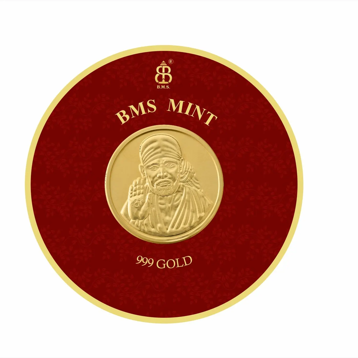 200 Mg Gold Coin Sai Baba Round Packing