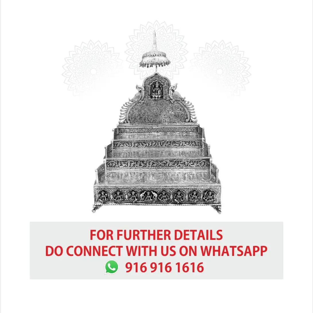 3 Step Asthalakshmi Singhasan Silver Idol