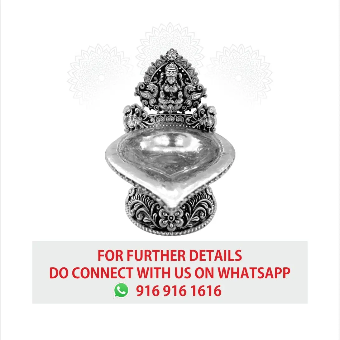3 D Lakshmi With Peacock Diya