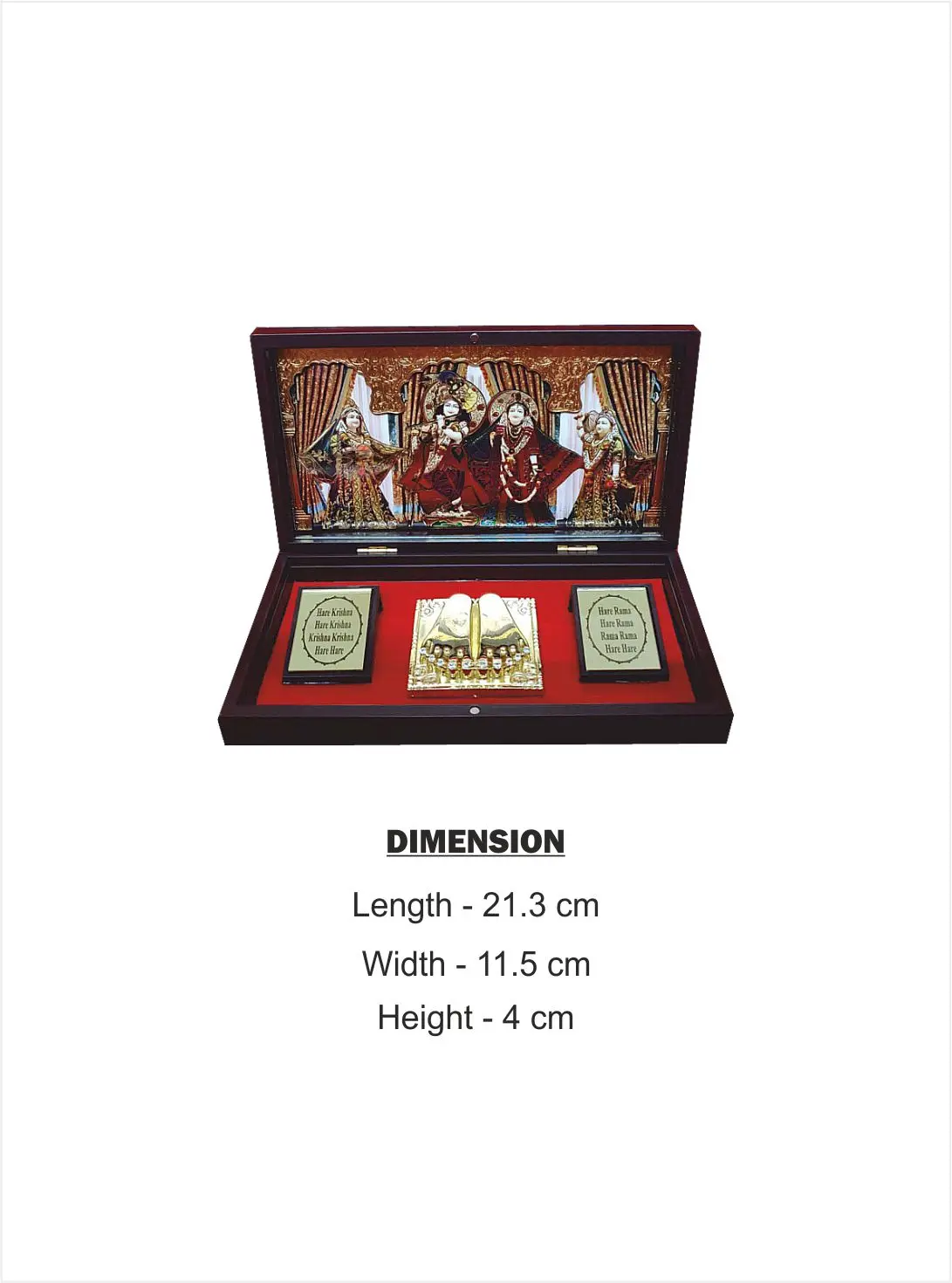 3 D Radhe Krishna Charan Paduka Gift With Box