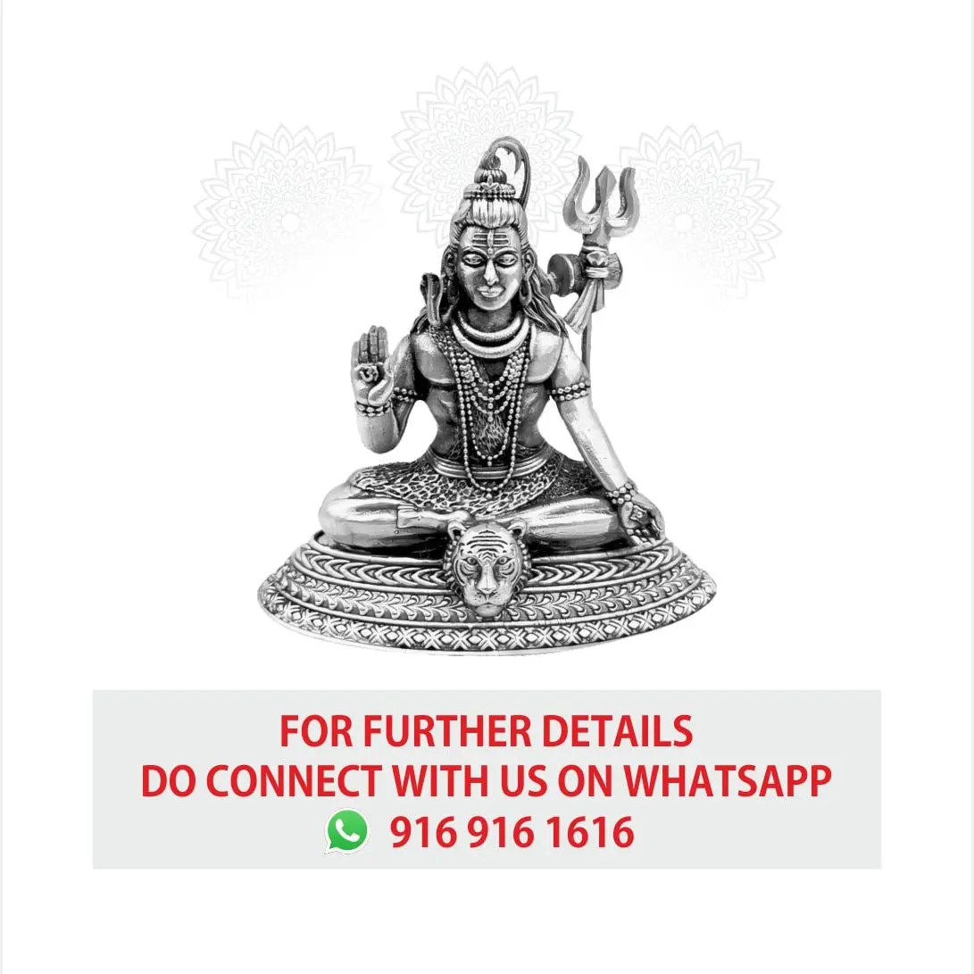 2 D Shiva Silver Idol