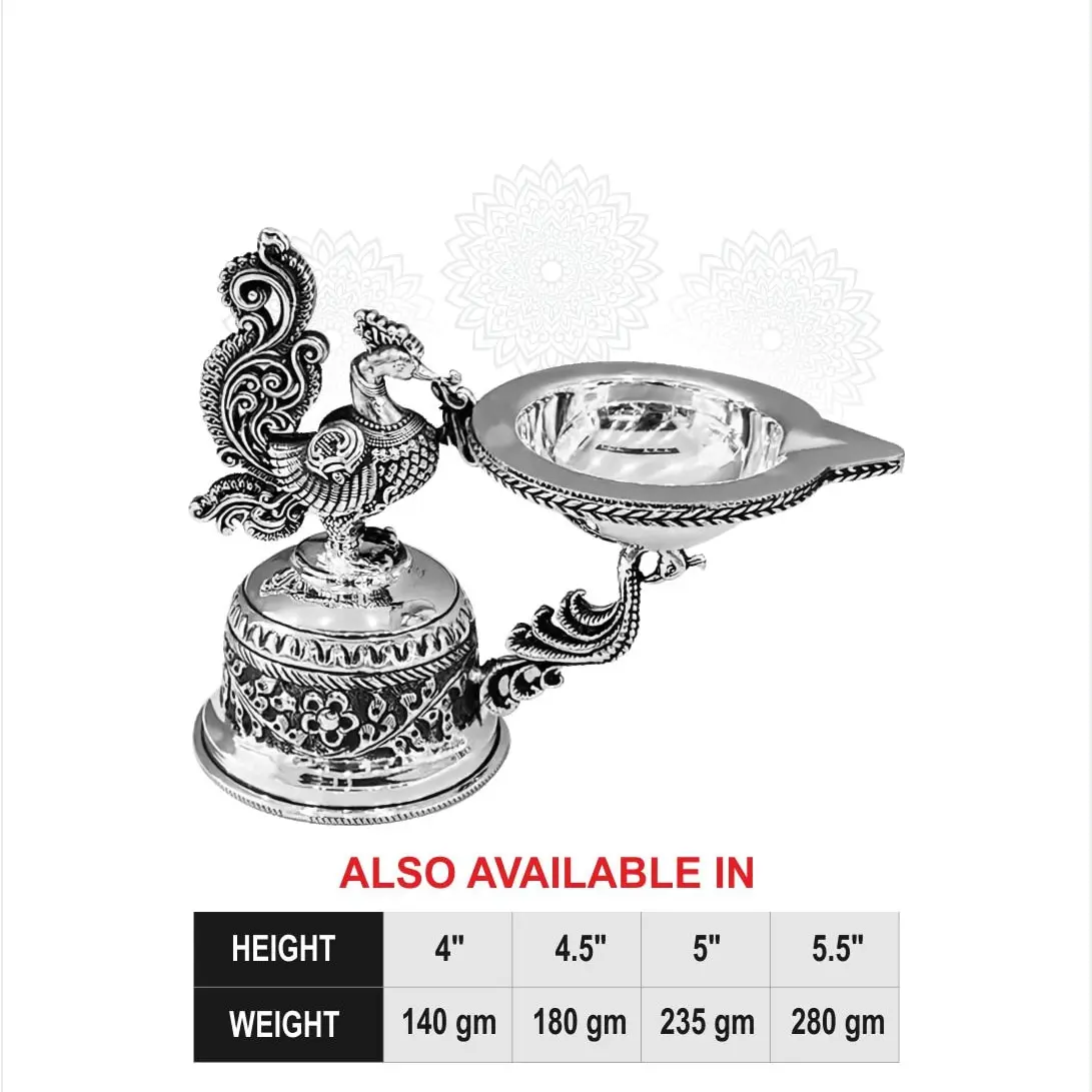 Diya With Peacock