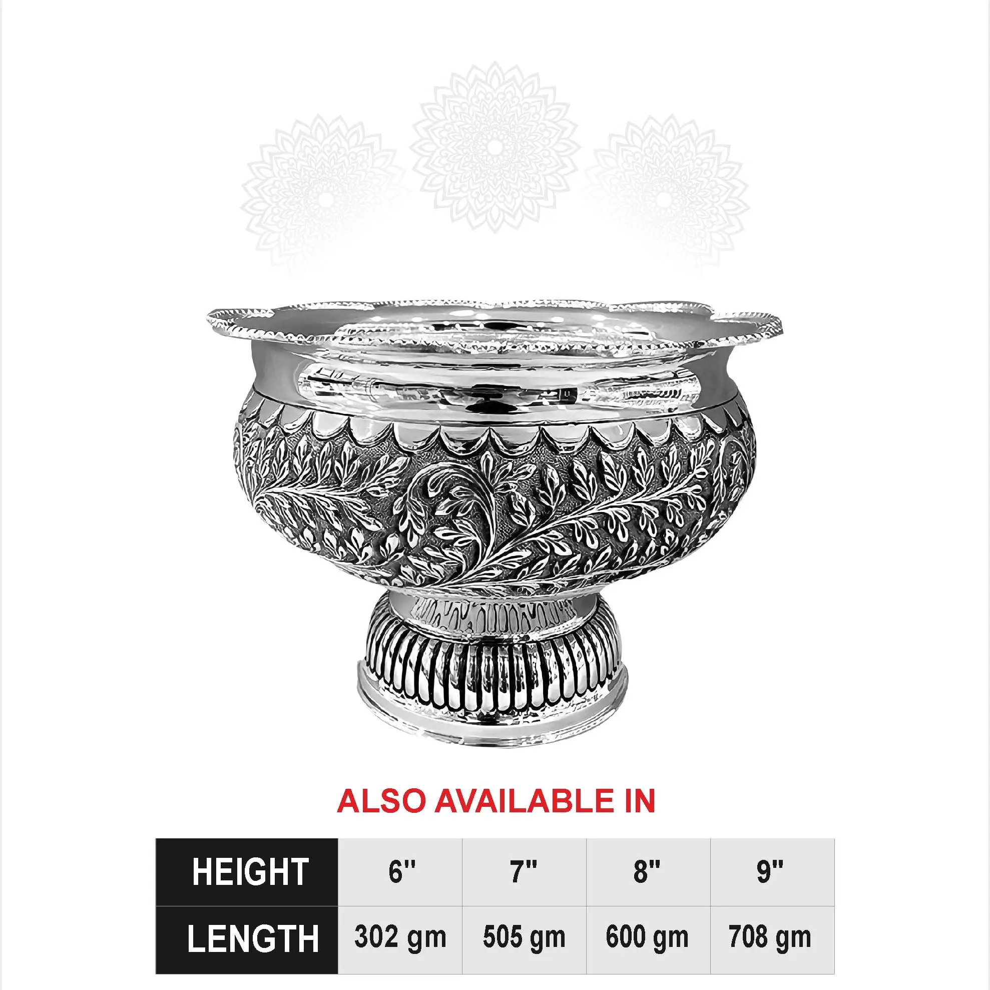 Leaf Nakash Round Stand Fruit Bowl