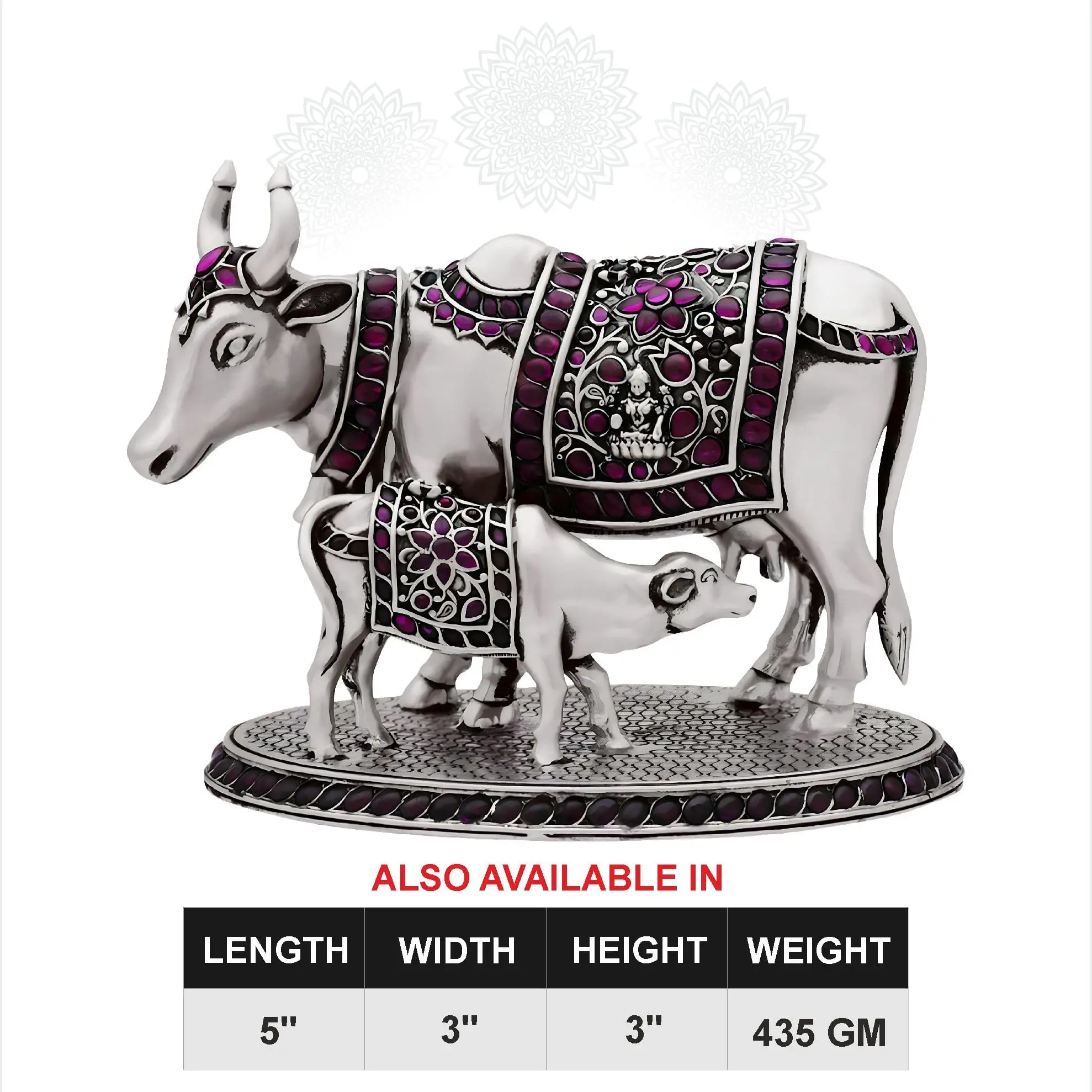Cow  Calf With Ruby Stone