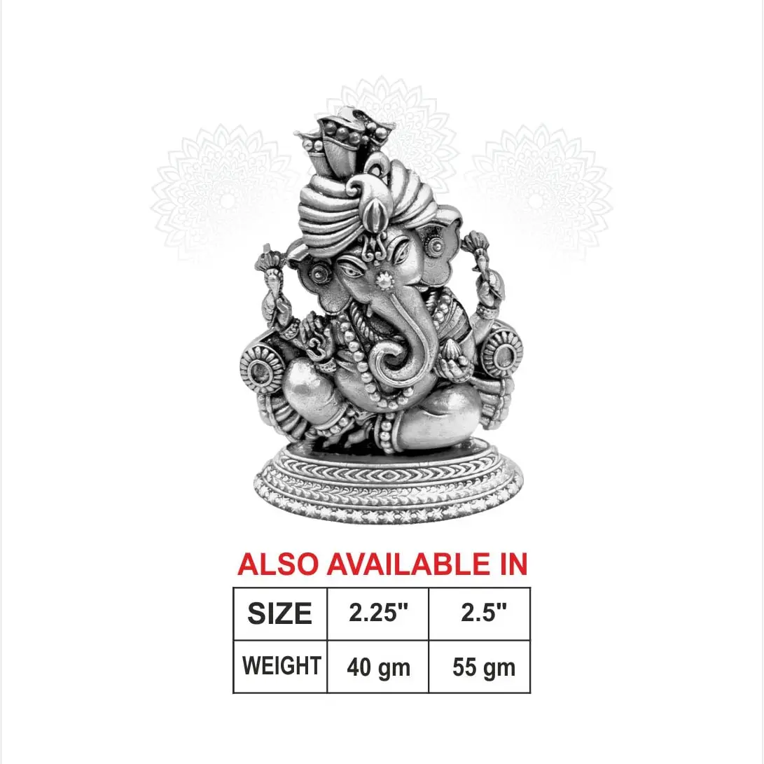 2 D Thalapaaga Ganesh Silver Idol