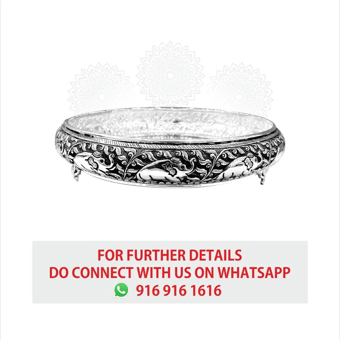 Round Elephant Nakash Tamblam With Stand