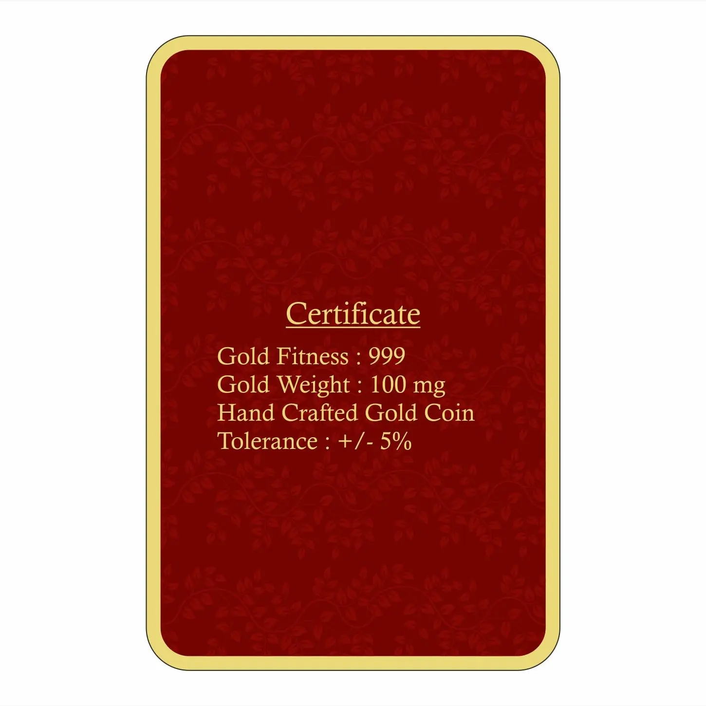 100 Mg Gold Coin Radha Krishna Square Packing