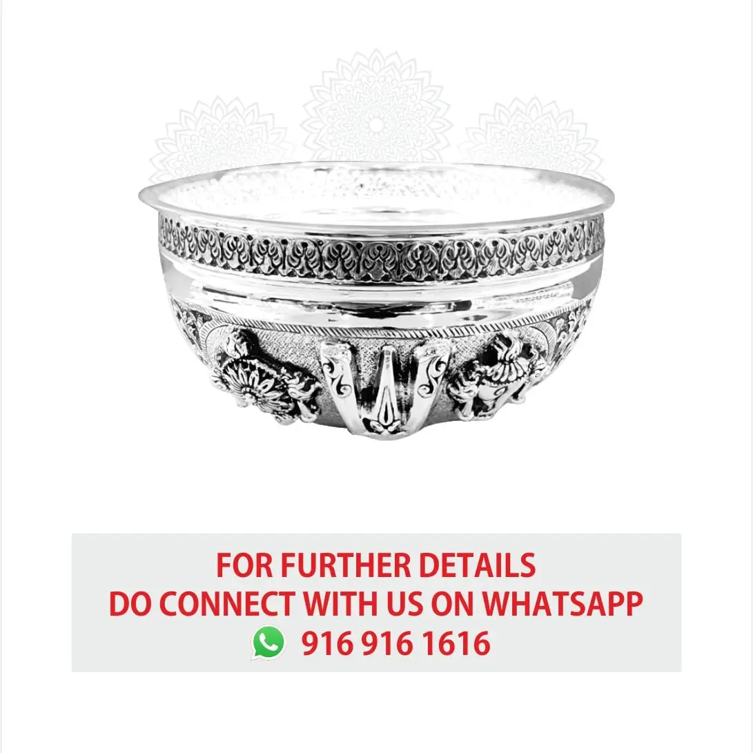 Chakra Shank Bowl Silver Idol