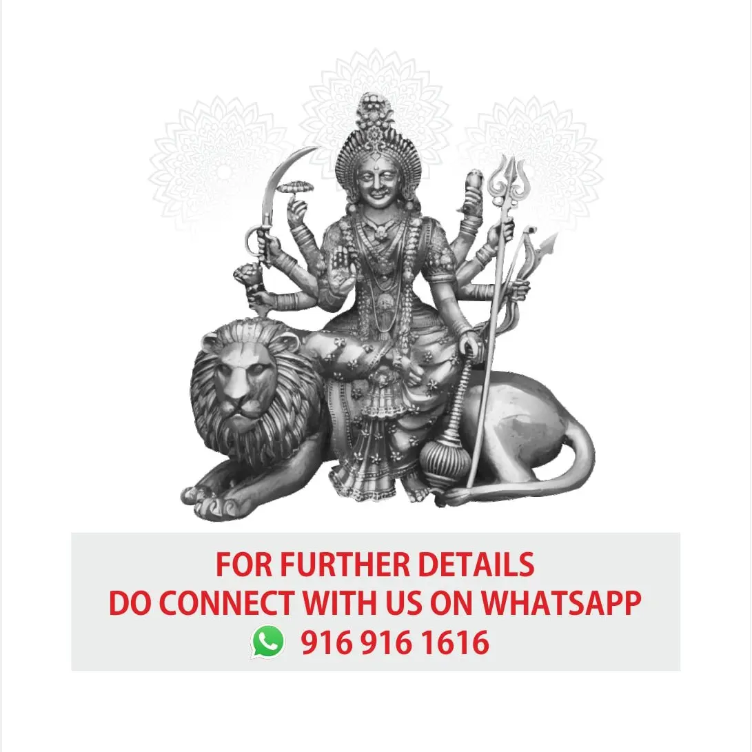 3 D Durga Mata Silver Idol
