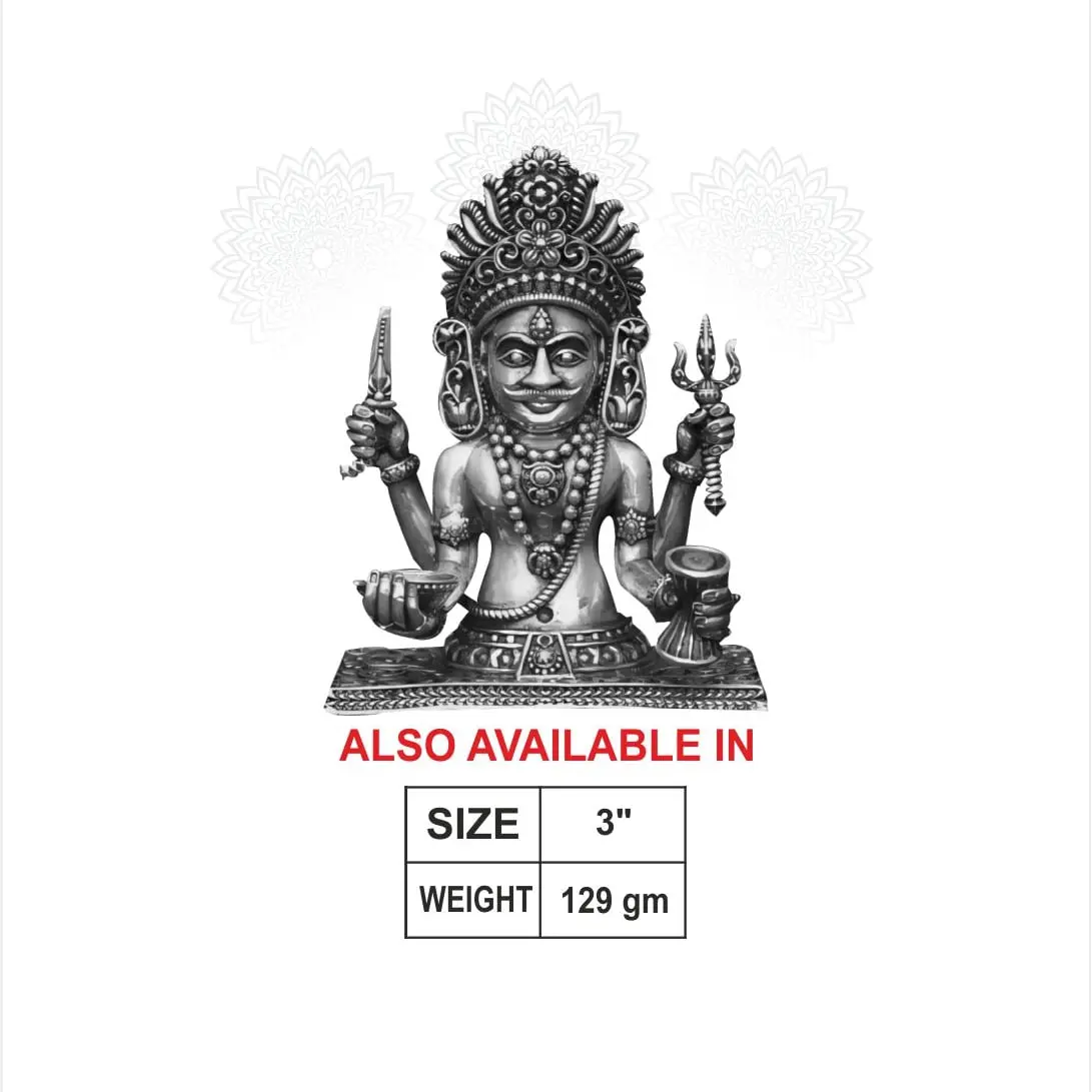 Nakoda Bhairav Silver Idol