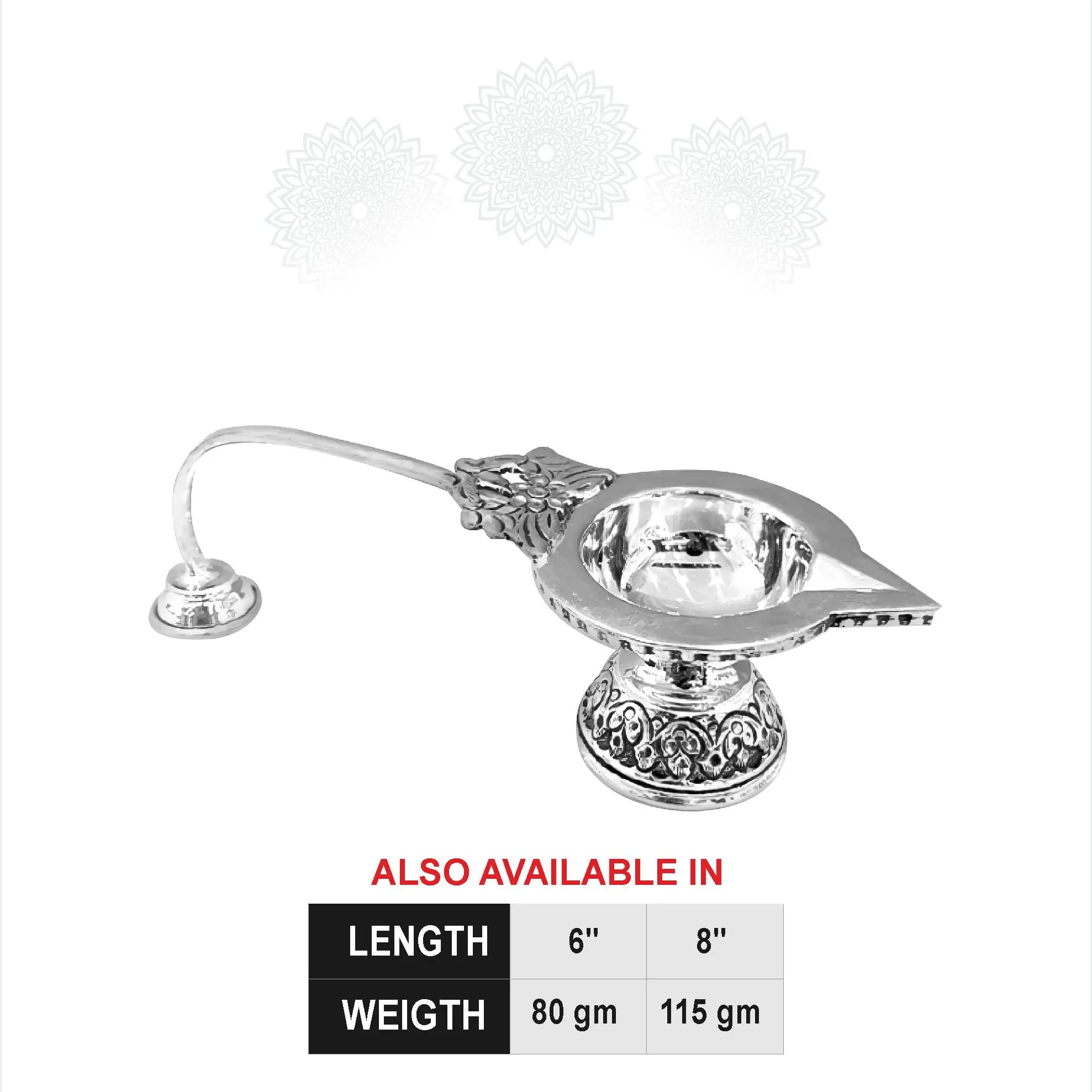 Silver Leaf Nakash Aarti Stand