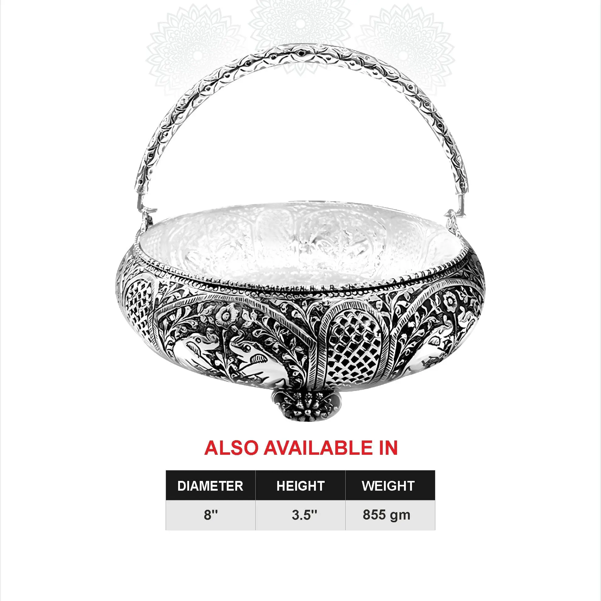 Elephant Nakash Flower Basket