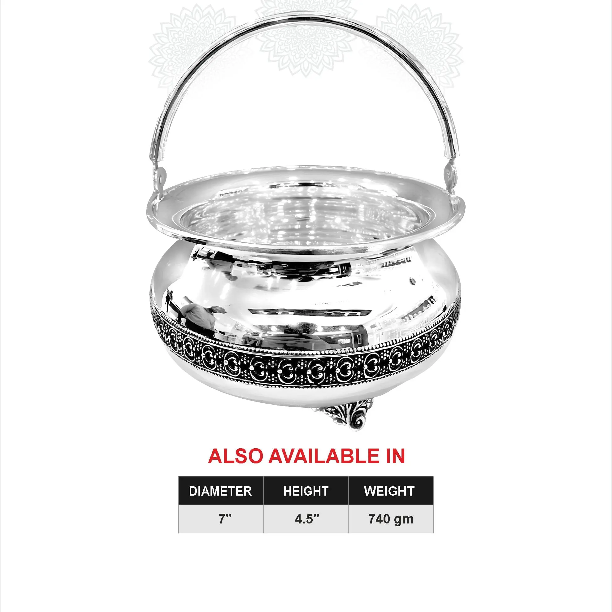 Round Nakash Flower Basket