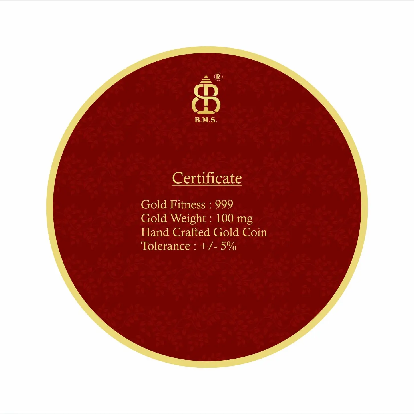 100 Mg Gold Coin Allah Round Packing