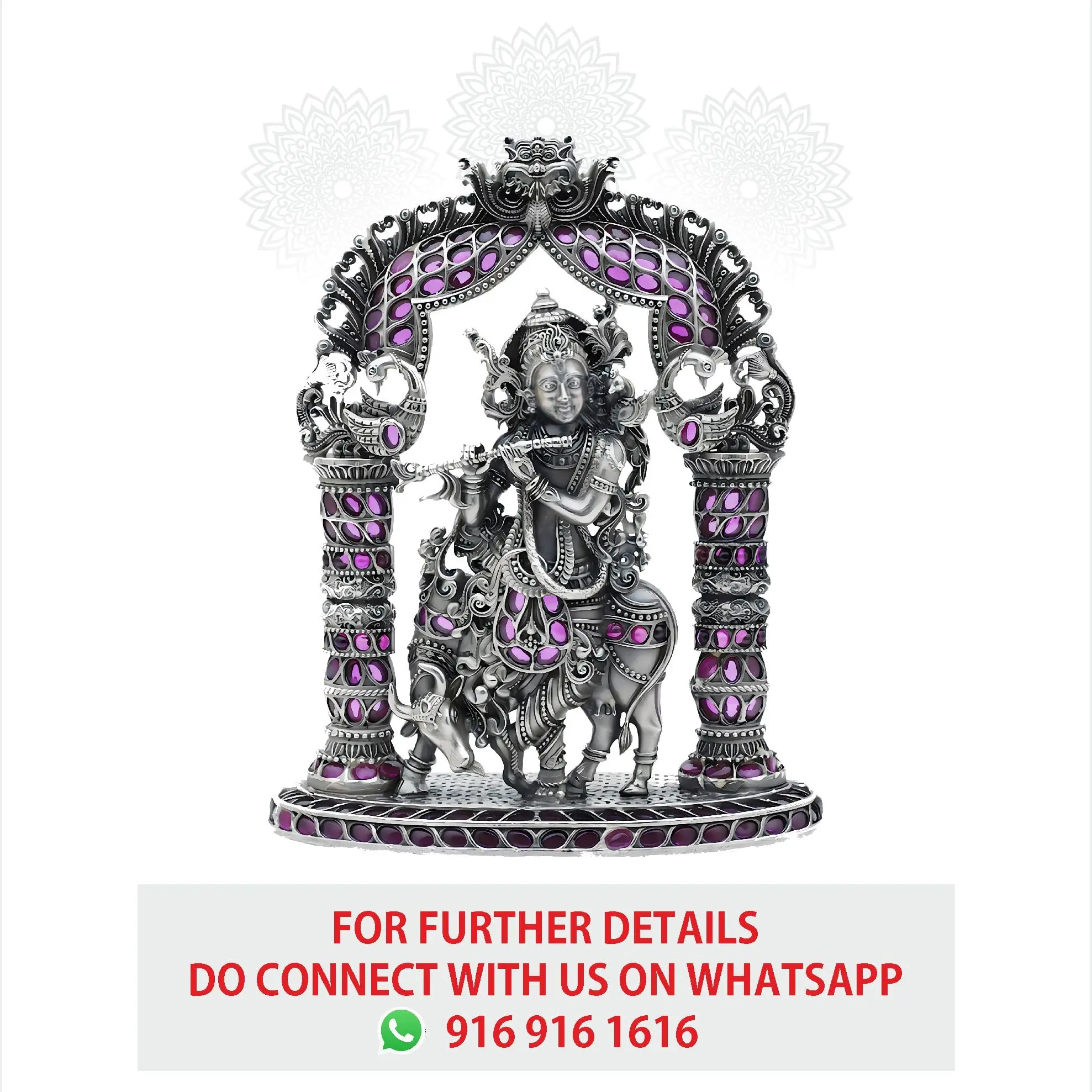 Arch Krishna With Ruby Stone