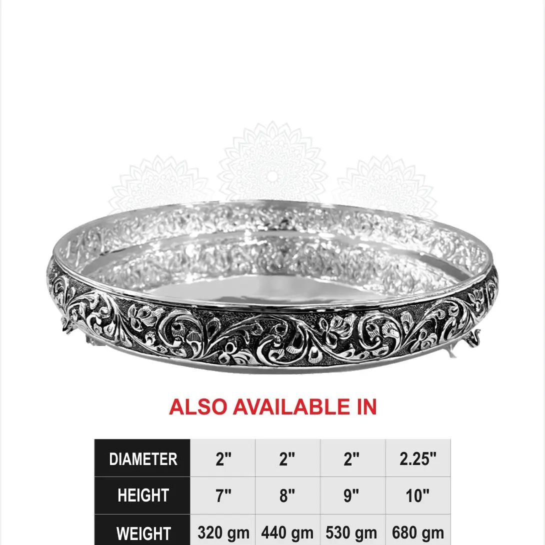 Nakash Pooja Plat With Elephant Leg