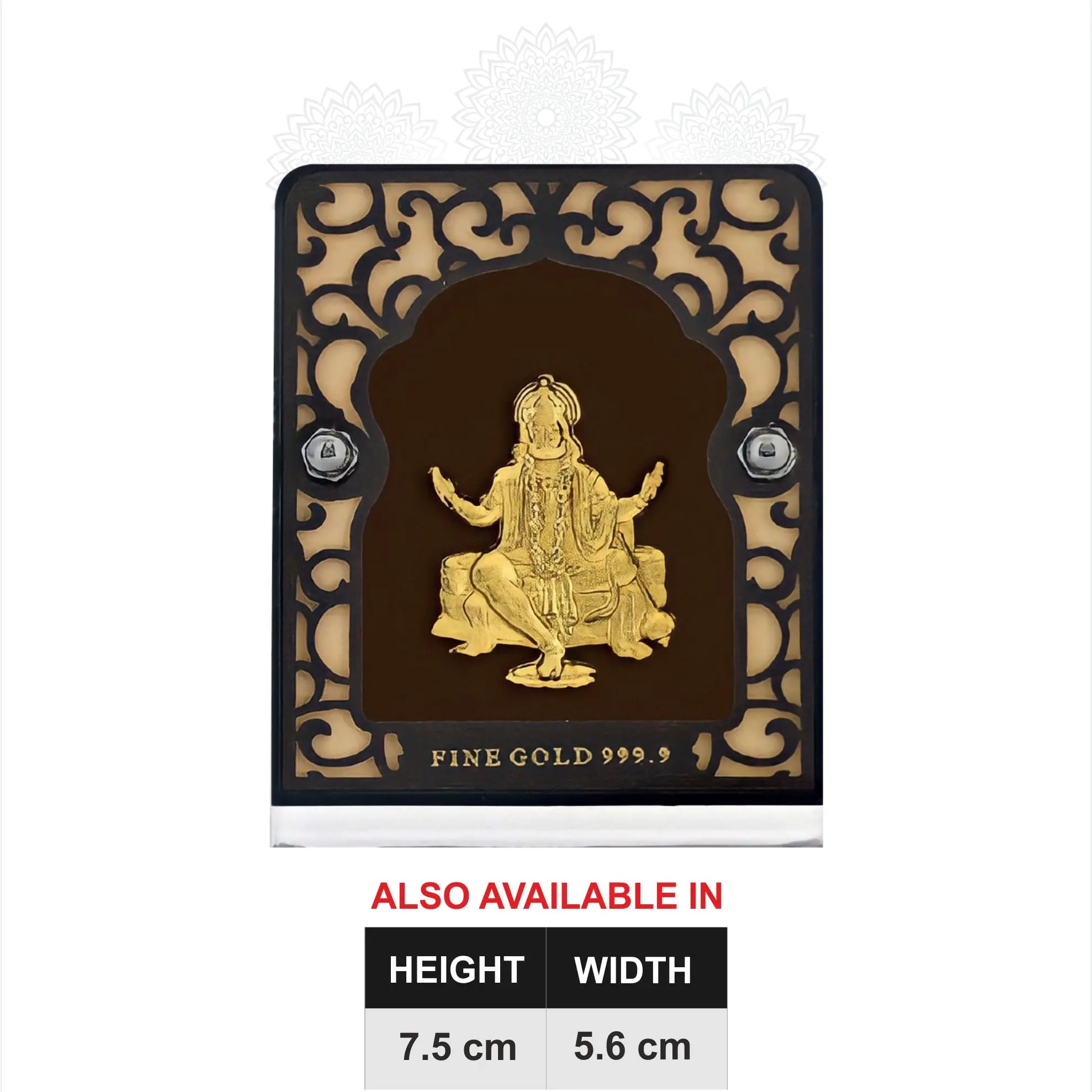 Hanumanji Small Gold Frame