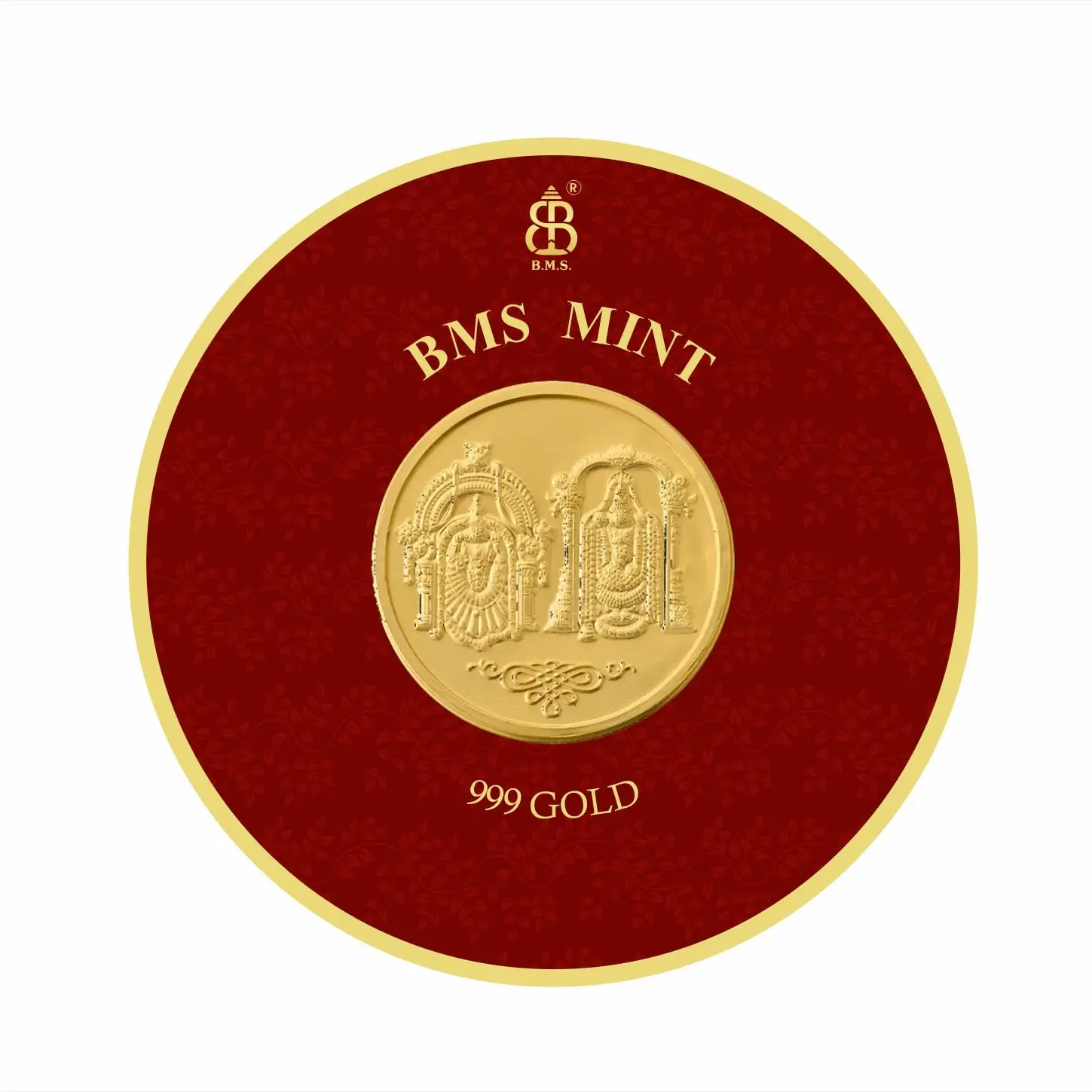 200 Mg Gold Coin Lakshami Narayan Round Packing