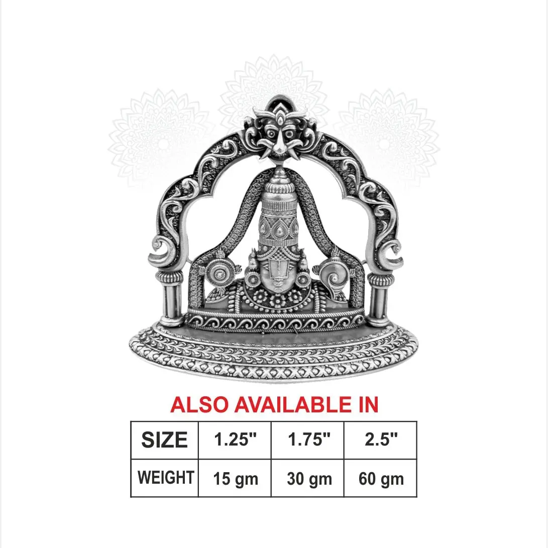 2 D Half Tirupati Arch Silver Idol