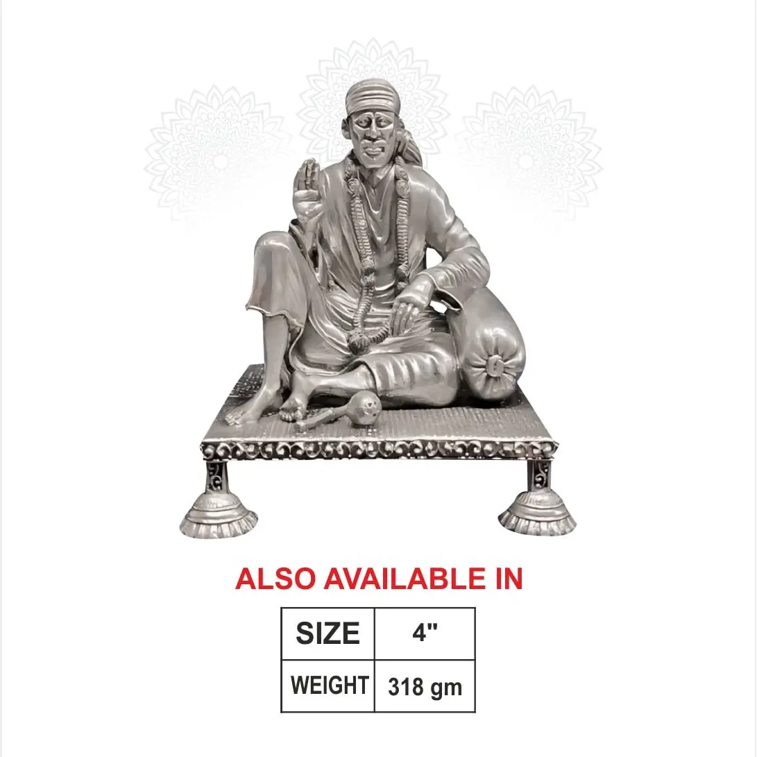 3 D Pitam Sai Baba Silver Idol