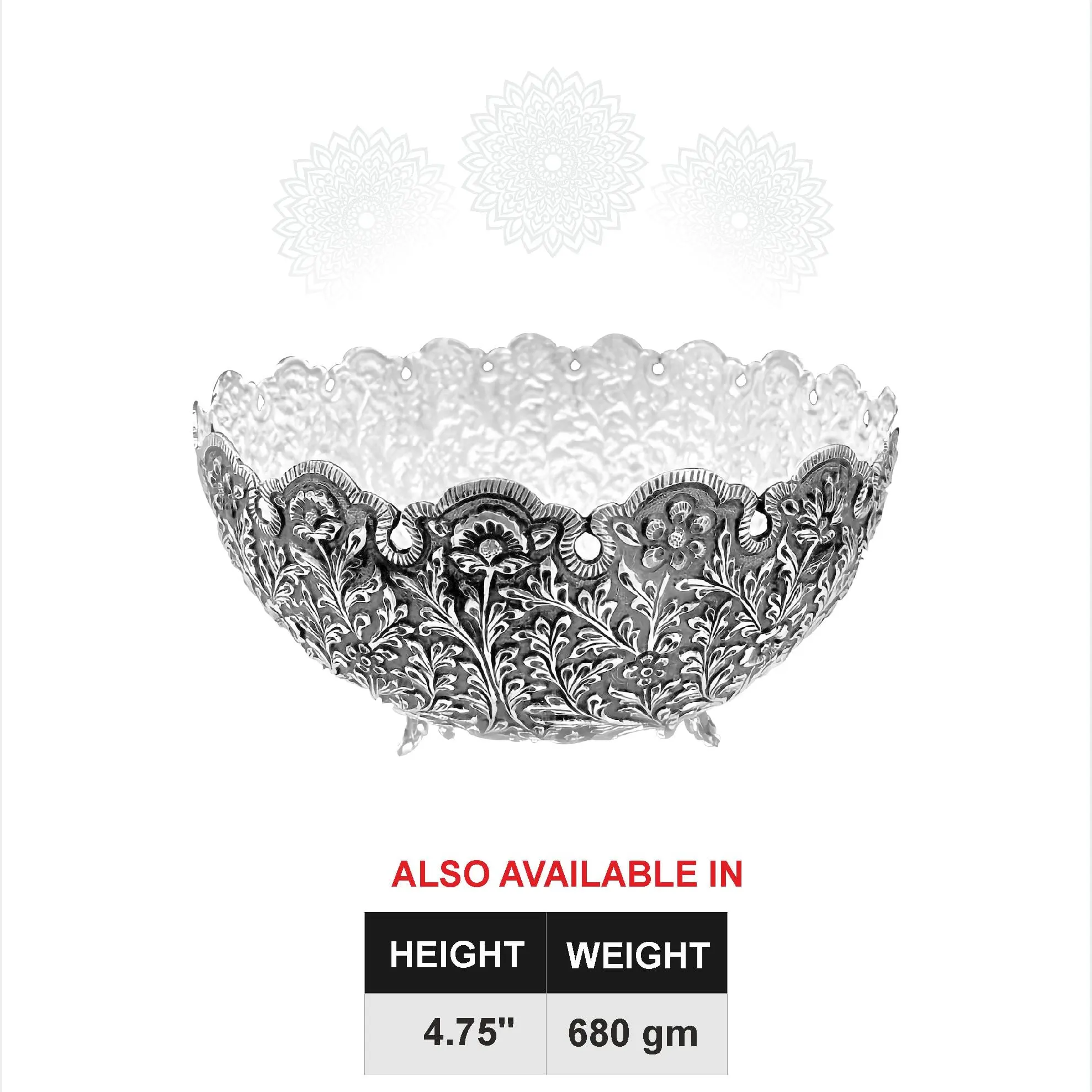 Small Flower Nakash Fruit Bowl