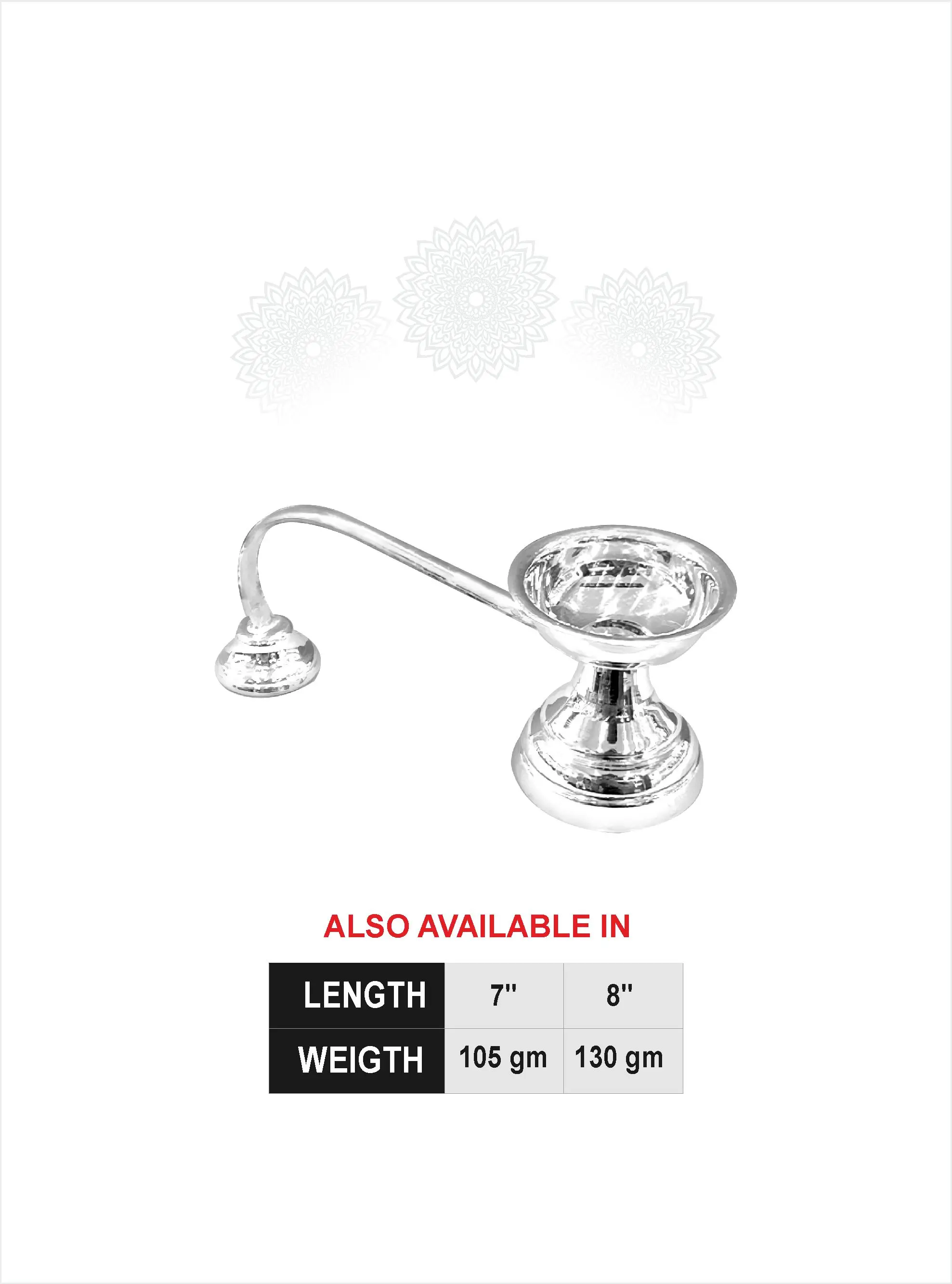 Silver Plain Round Aarti Stand