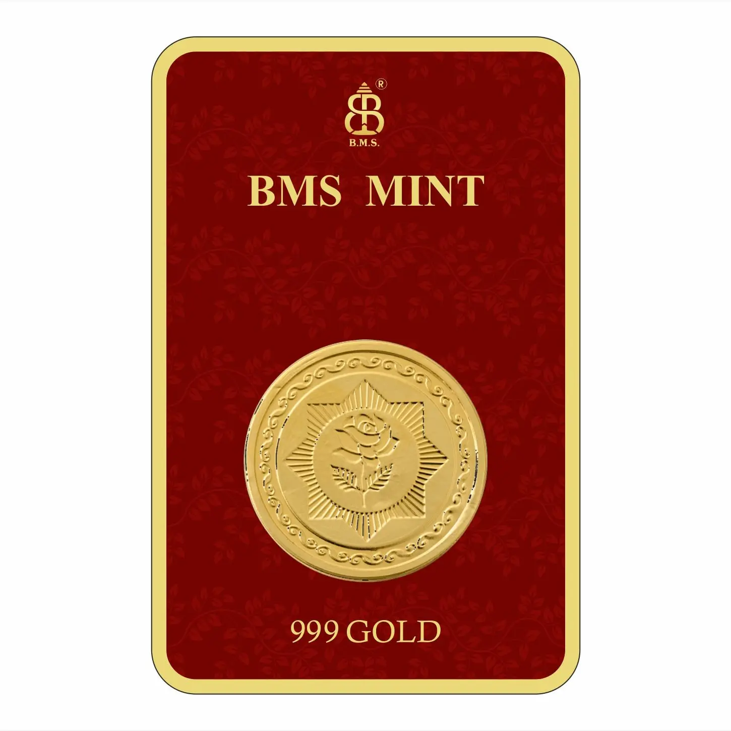 50 Mg Gold Coin Rose Square Packing