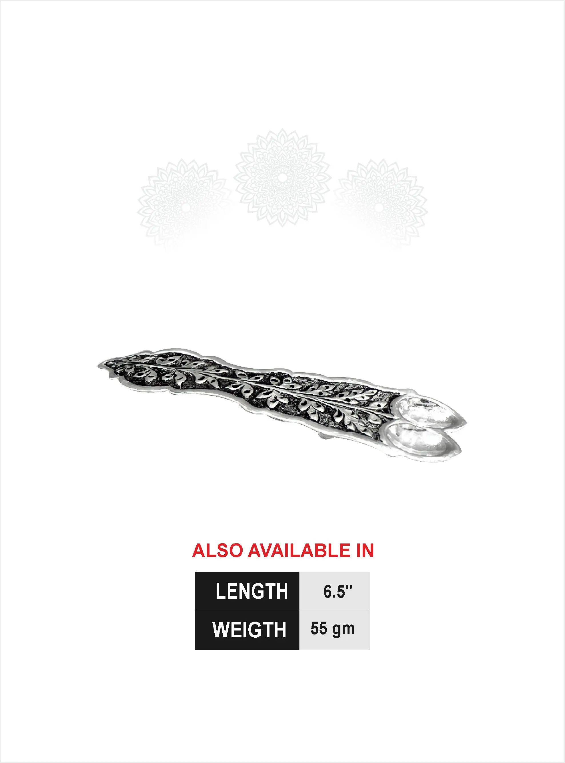 Silver Nakash Double Aarti Stand