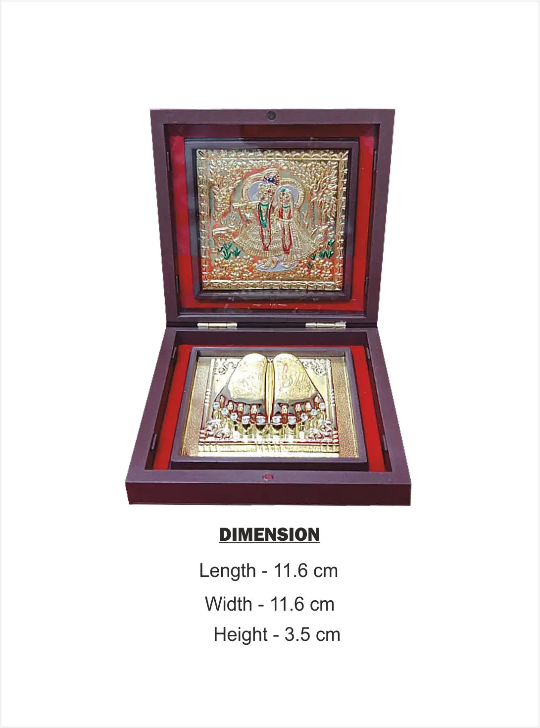 Radhe Shyam Charan Paduka Gift With Box