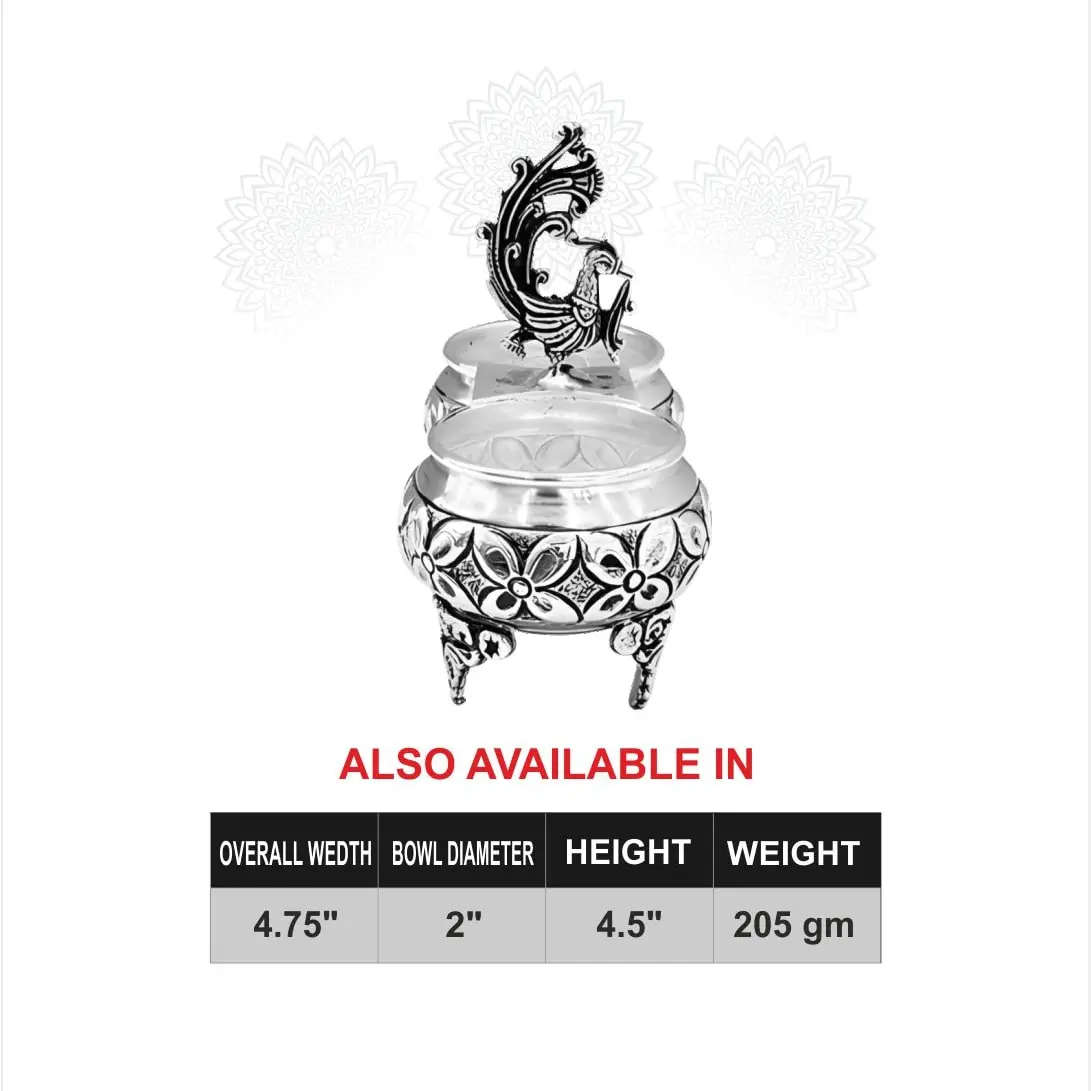 Nakash Panchpali 2 Bowl With Stand Silver Idol
