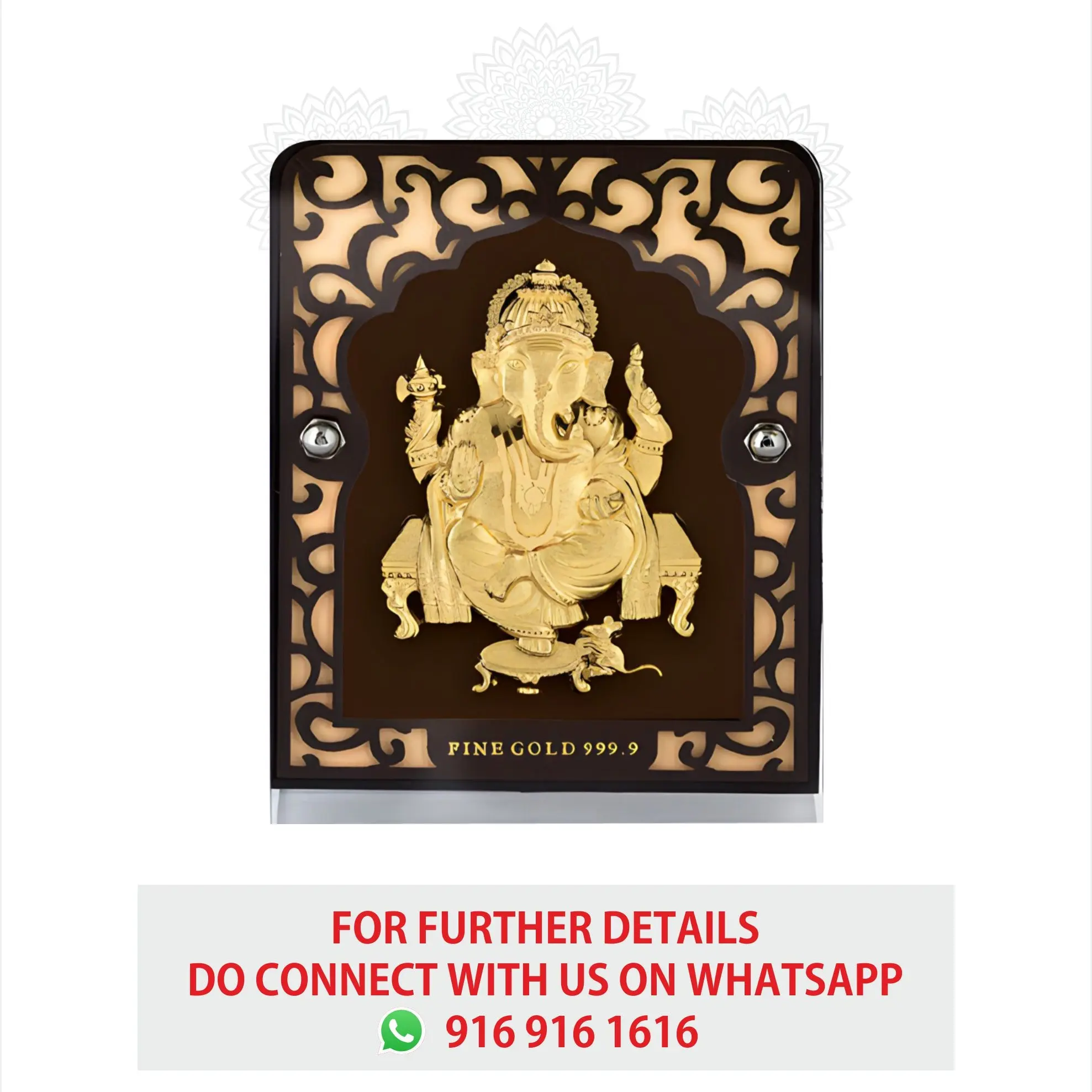 Ganesh Ji Gold Frame