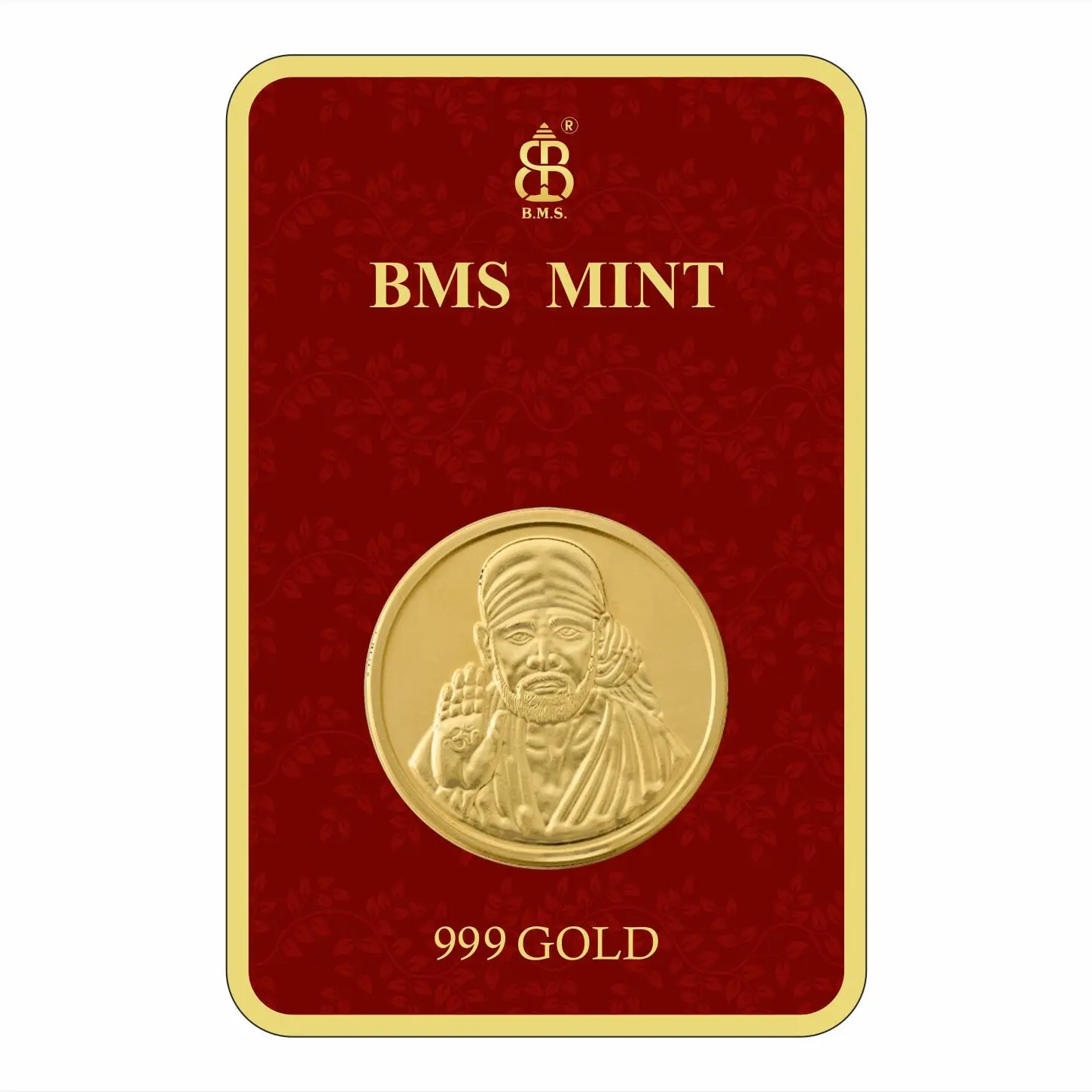200 Mg Gold Coin Sai Baba Square Packing