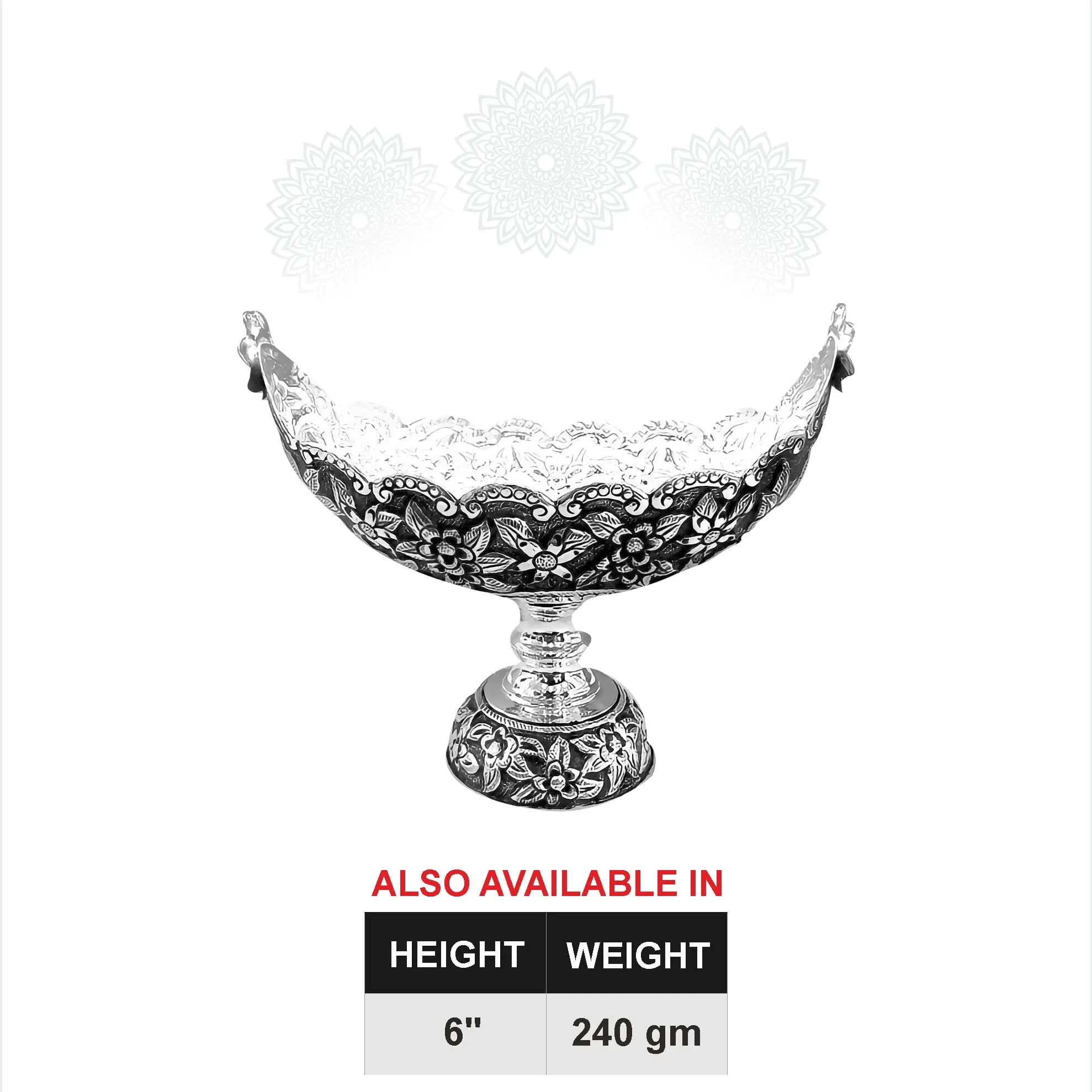 Small Side Flower Nakash Fruit Bowl