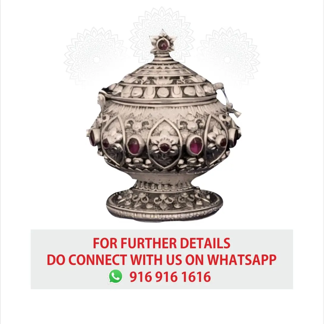Silver Kum Kum Box With Star