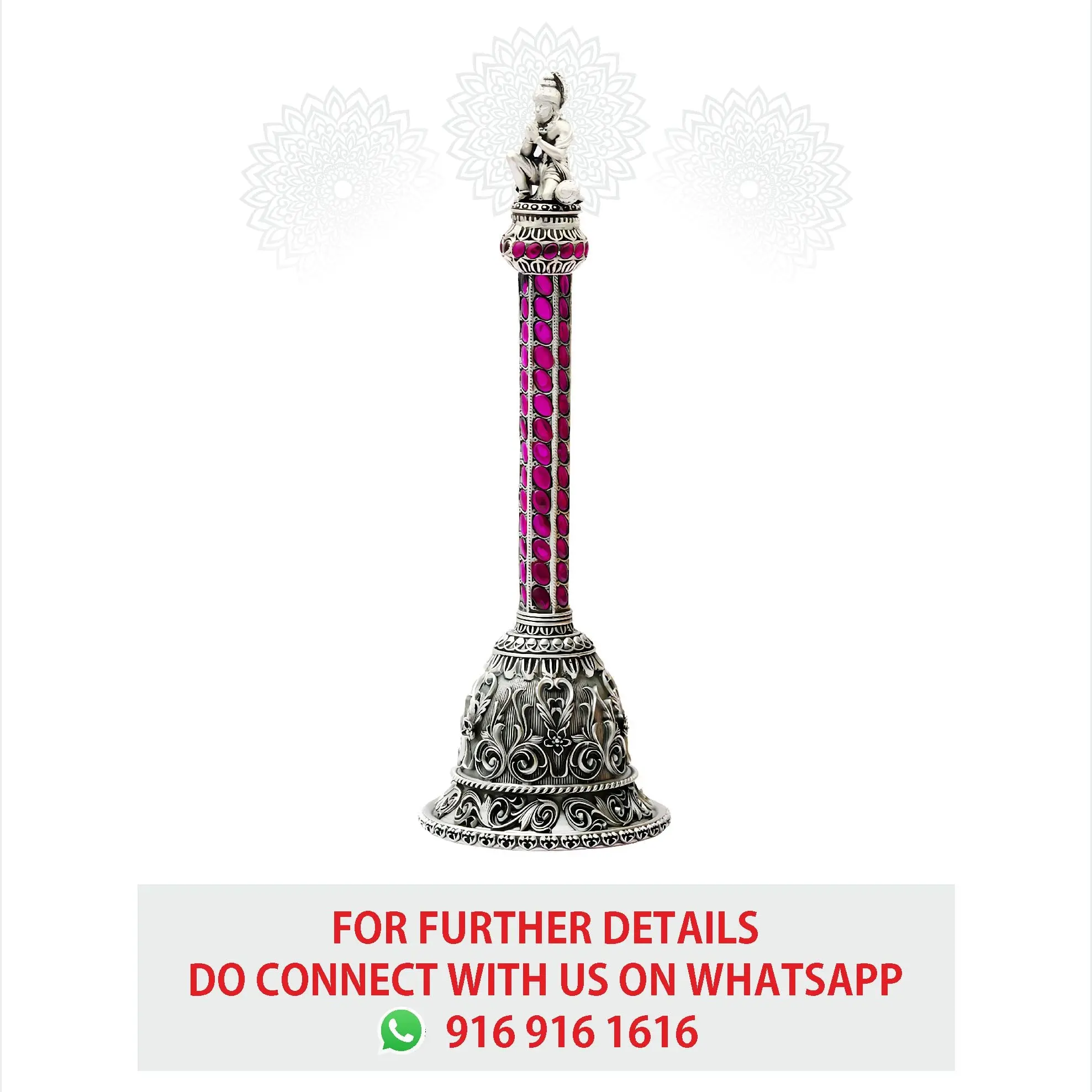 Hanuman Bell With Ruby Stone